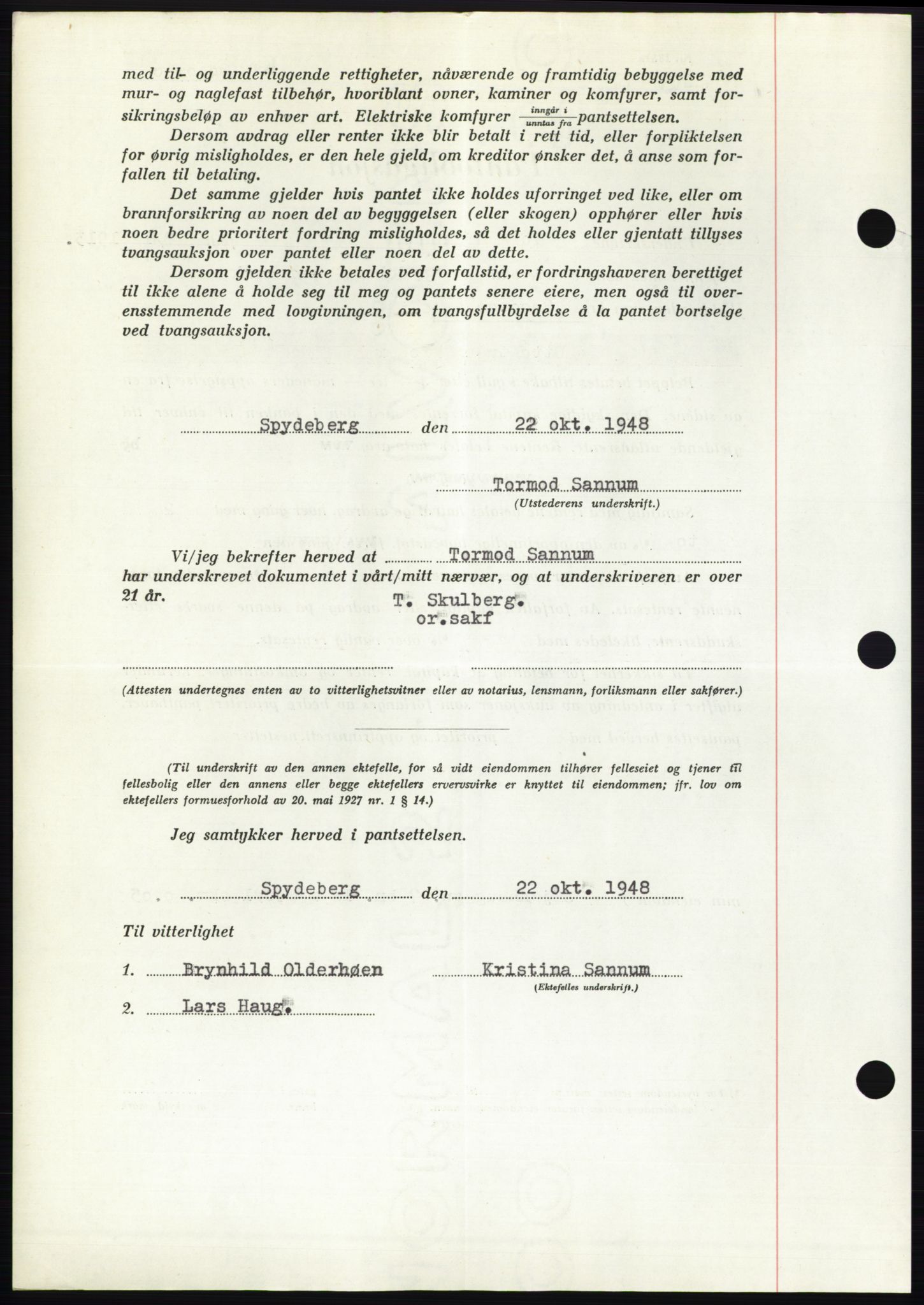 Moss sorenskriveri, AV/SAO-A-10168: Mortgage book no. B20, 1948-1948, Diary no: : 2754/1948