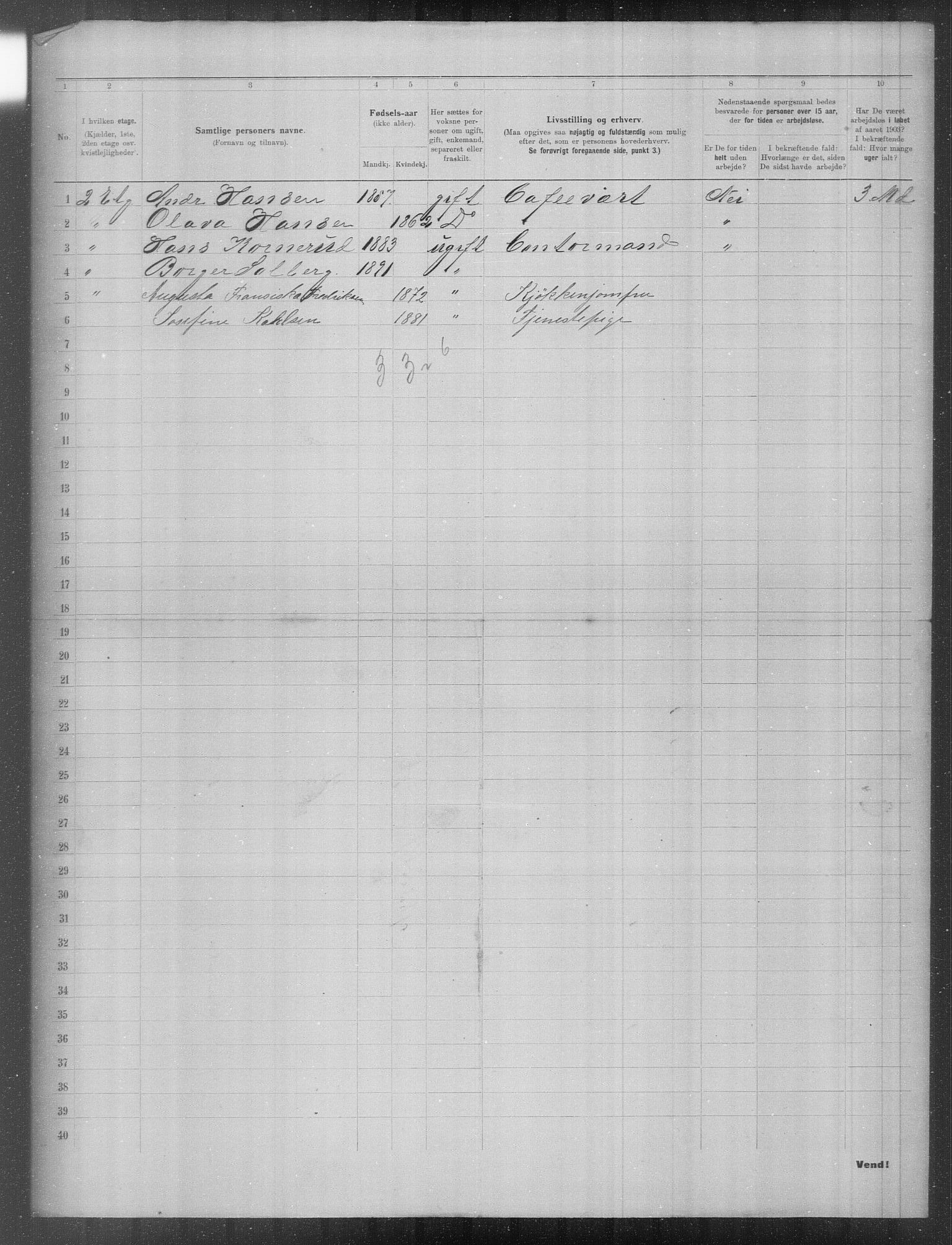 OBA, Municipal Census 1903 for Kristiania, 1903, p. 14476