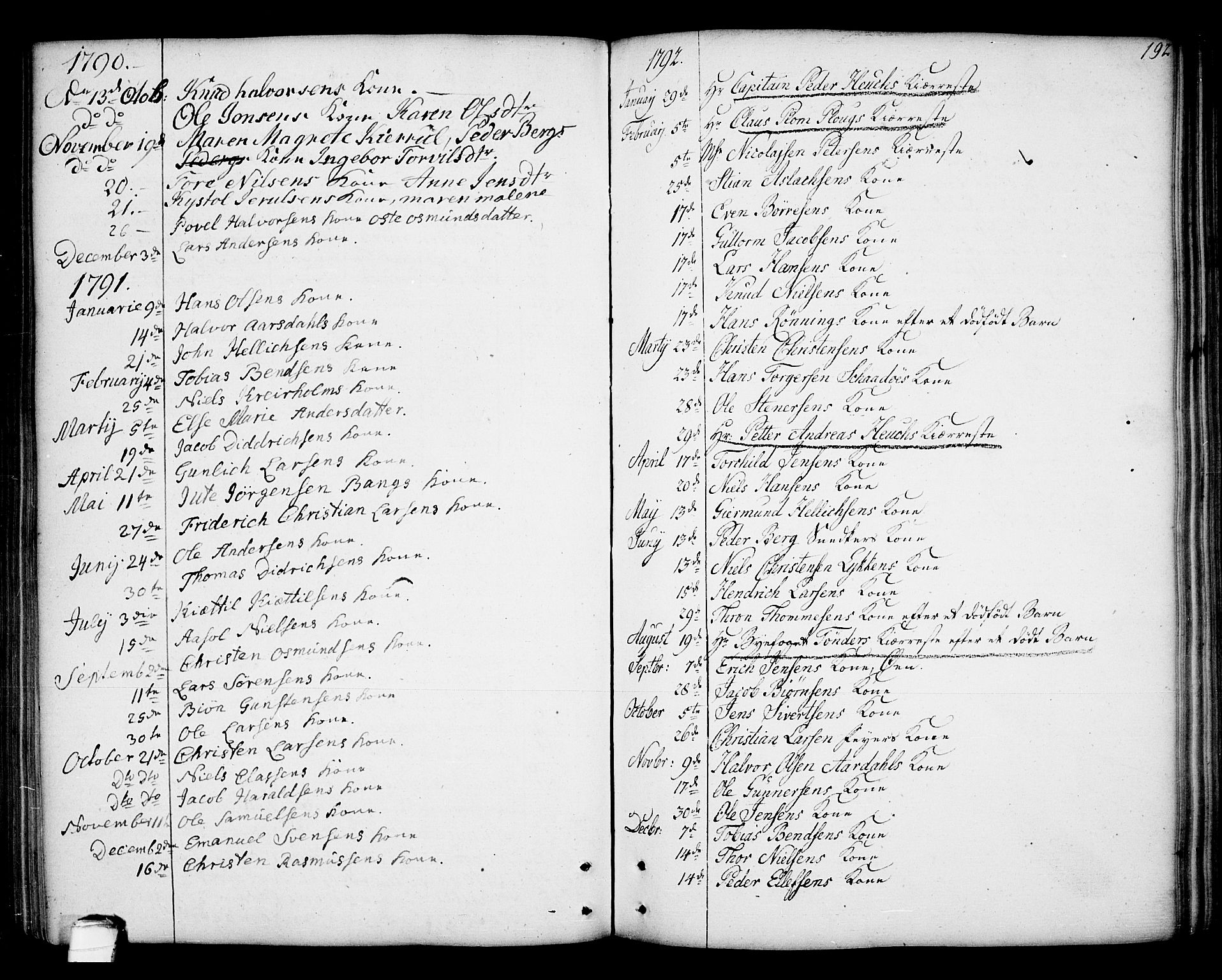 Kragerø kirkebøker, SAKO/A-278/F/Fa/L0002: Parish register (official) no. 2, 1767-1802, p. 192