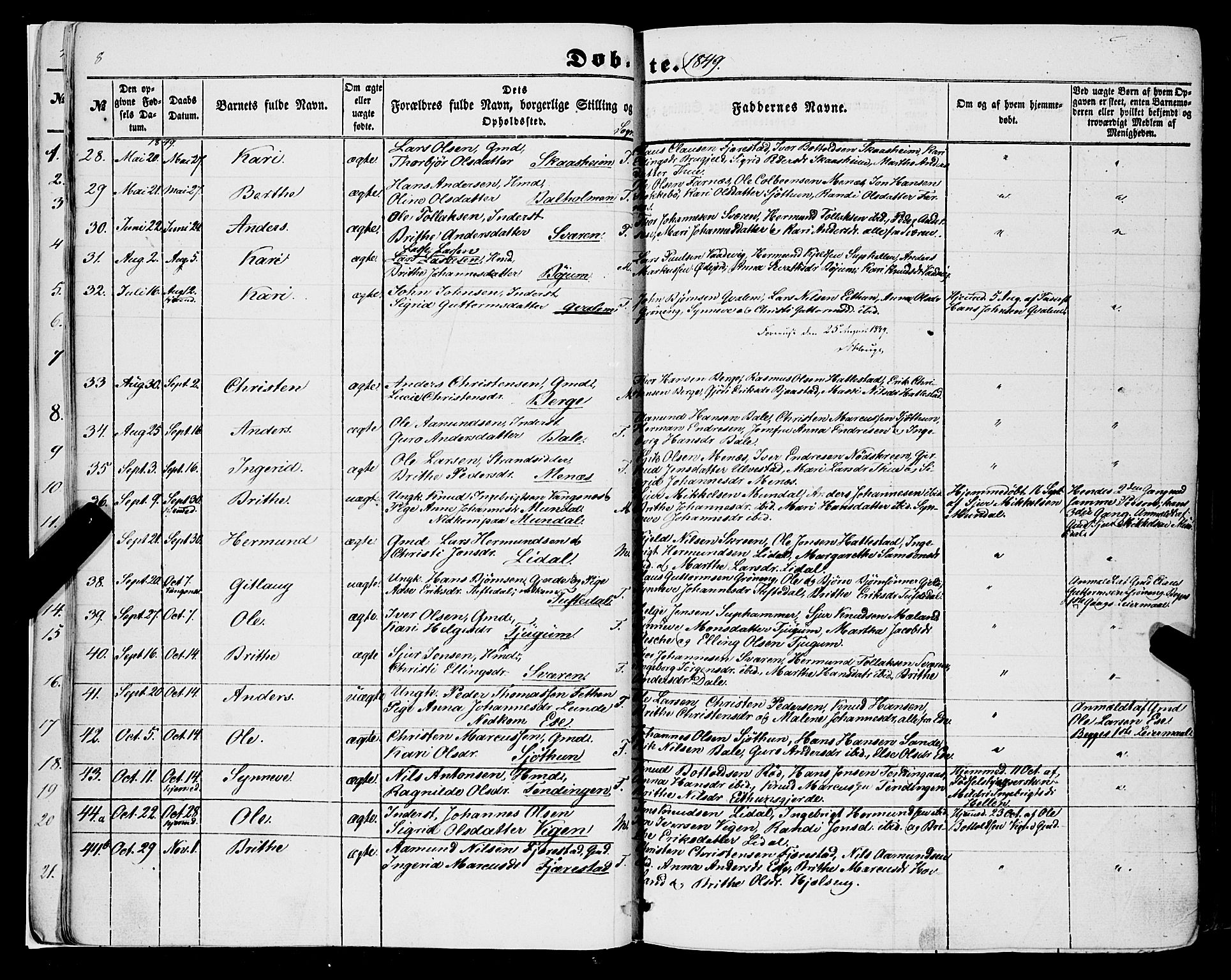 Balestrand sokneprestembete, AV/SAB-A-79601/H/Haa/Haaa/L0002: Parish register (official) no. A 2, 1847-1866, p. 8