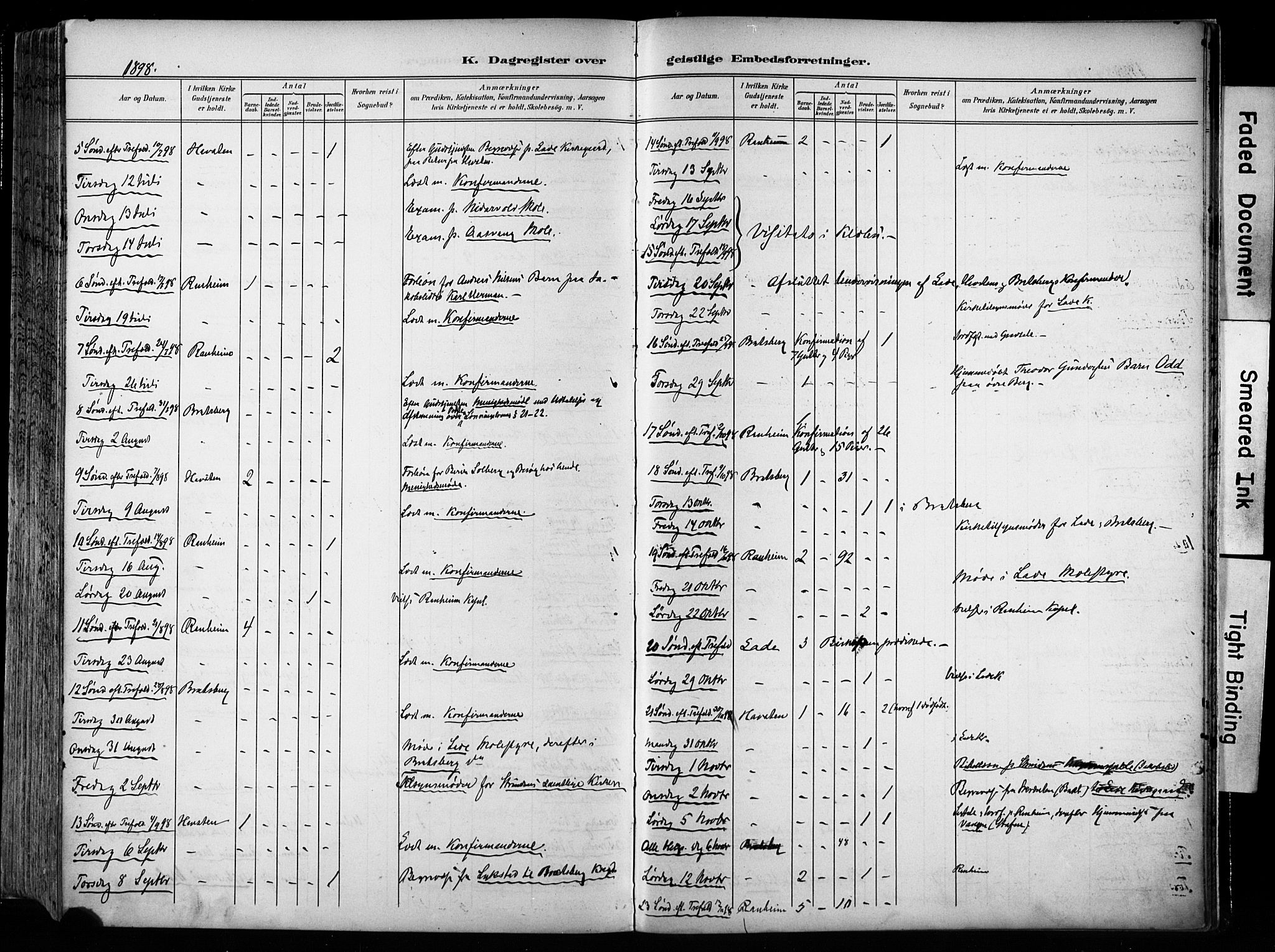 Ministerialprotokoller, klokkerbøker og fødselsregistre - Sør-Trøndelag, AV/SAT-A-1456/606/L0301: Parish register (official) no. 606A16, 1894-1907