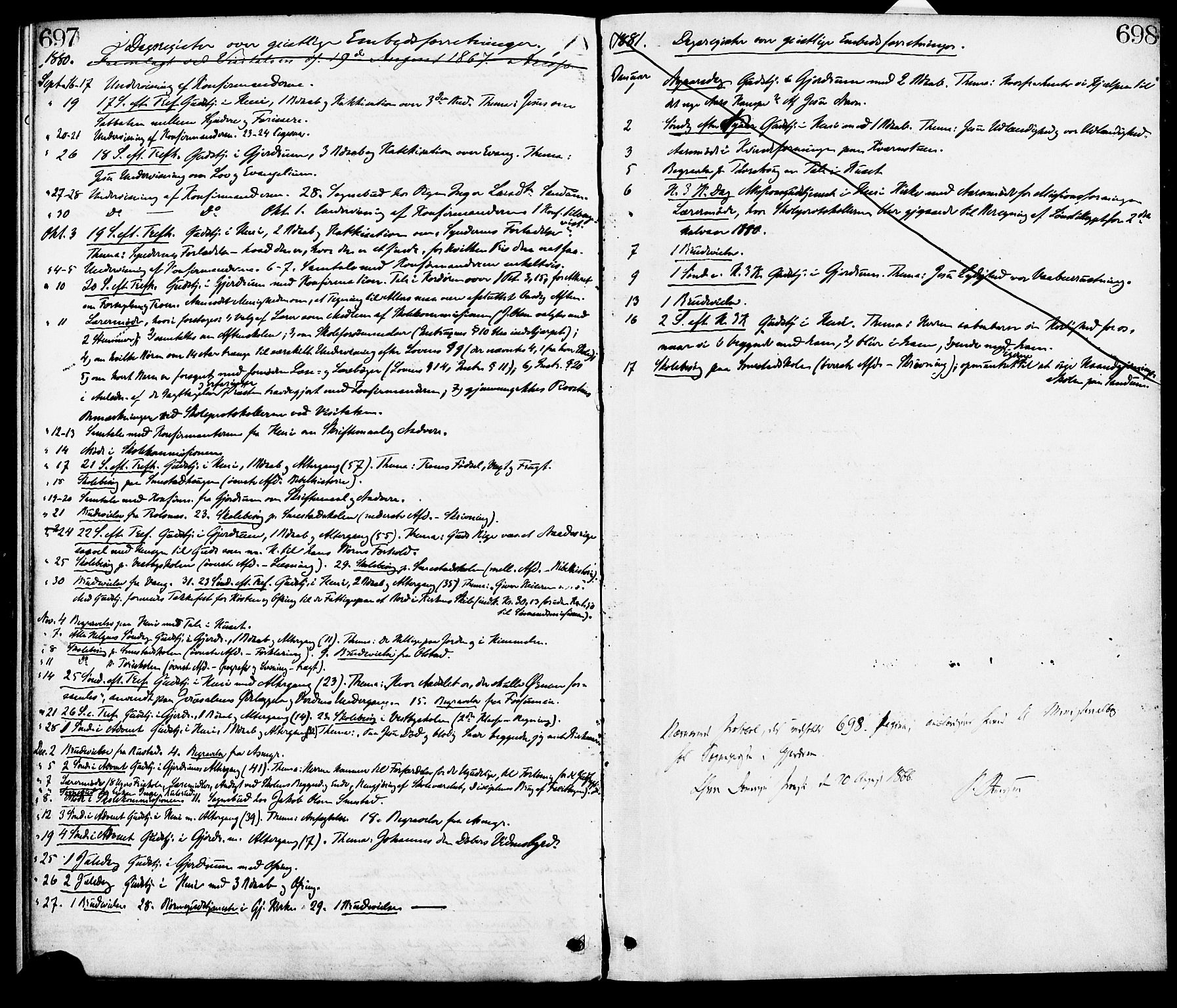 Gjerdrum prestekontor Kirkebøker, AV/SAO-A-10412b/F/Fa/L0008: Parish register (official) no. I 8, 1867-1880, p. 697-698