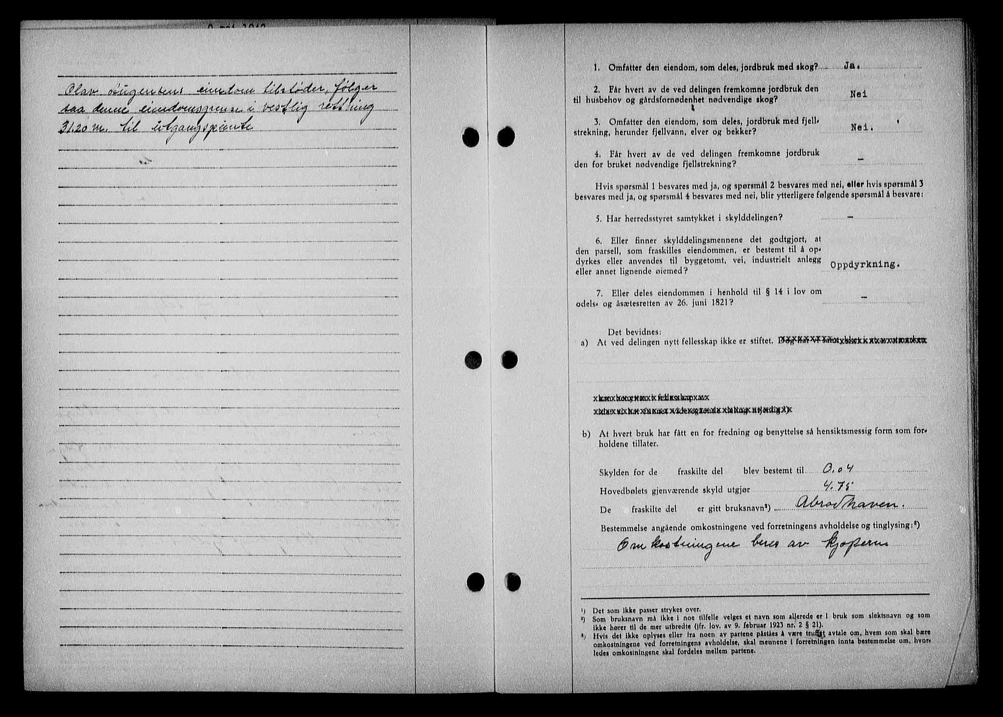 Nedenes sorenskriveri, AV/SAK-1221-0006/G/Gb/Gba/L0049: Mortgage book no. A-III, 1941-1942, Diary no: : 500/1942