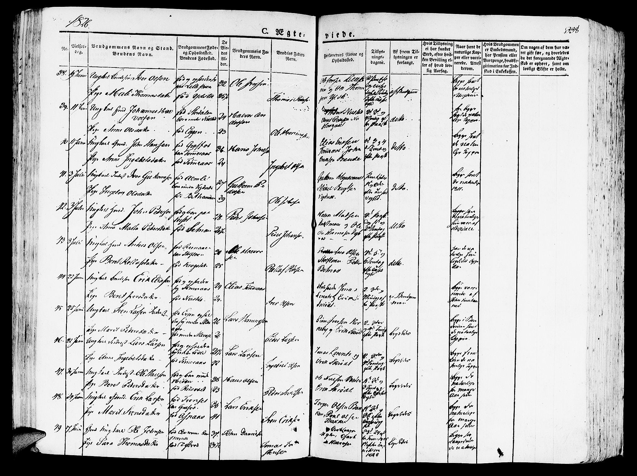 Ministerialprotokoller, klokkerbøker og fødselsregistre - Nord-Trøndelag, AV/SAT-A-1458/709/L0070: Parish register (official) no. 709A10, 1820-1832, p. 338