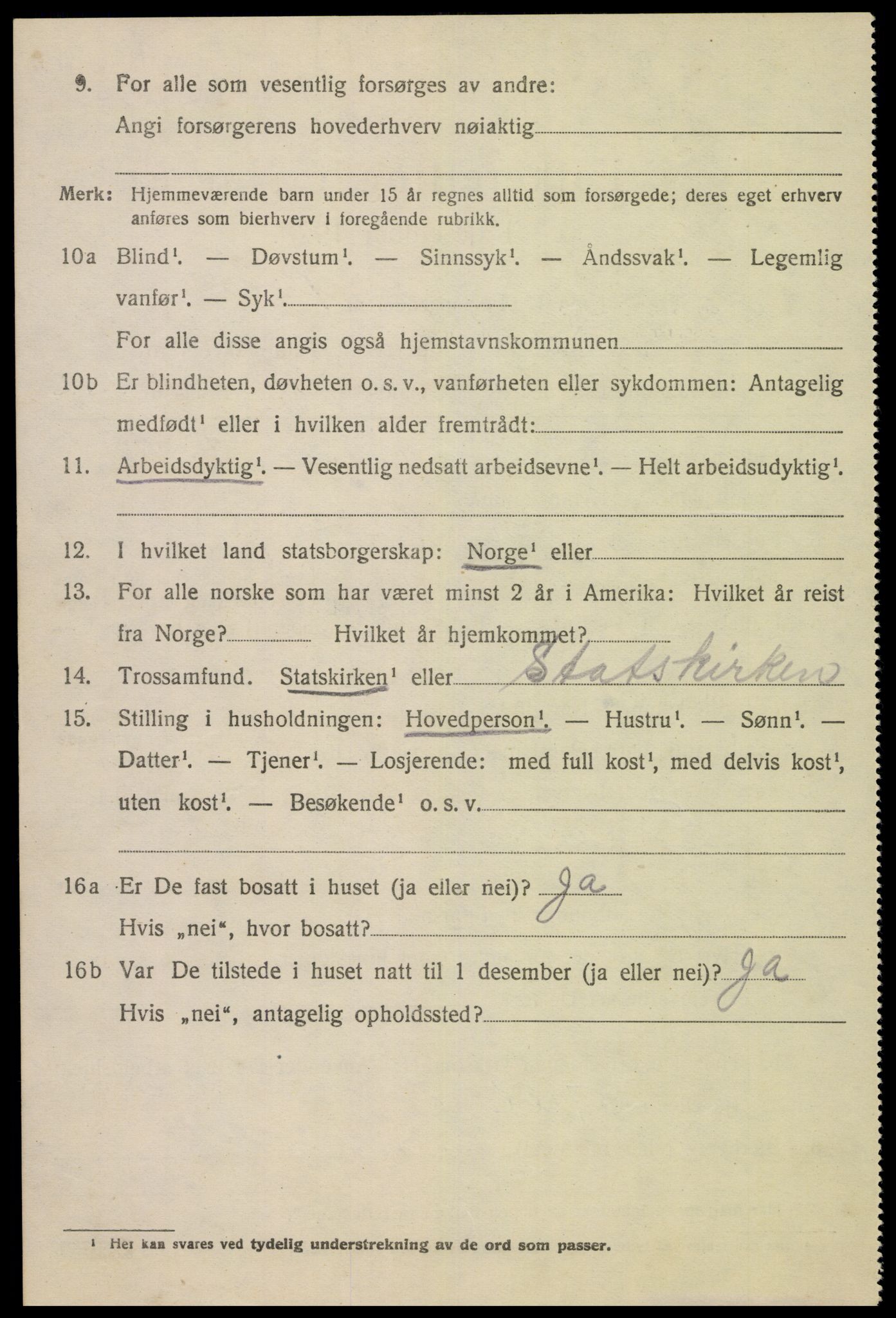 SAK, 1920 census for Øvre Sirdal, 1920, p. 724