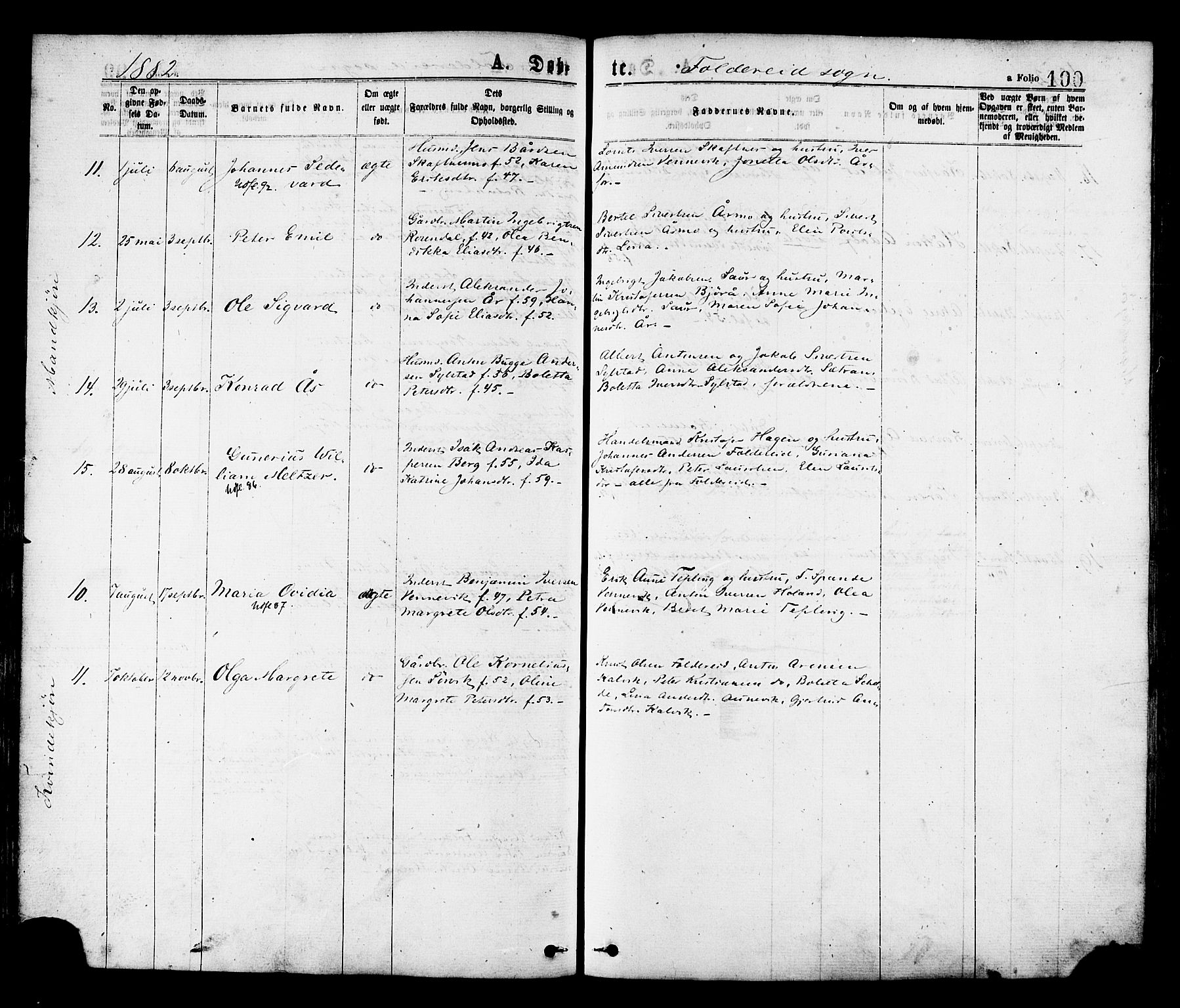 Ministerialprotokoller, klokkerbøker og fødselsregistre - Nord-Trøndelag, AV/SAT-A-1458/780/L0642: Parish register (official) no. 780A07 /2, 1878-1885, p. 100