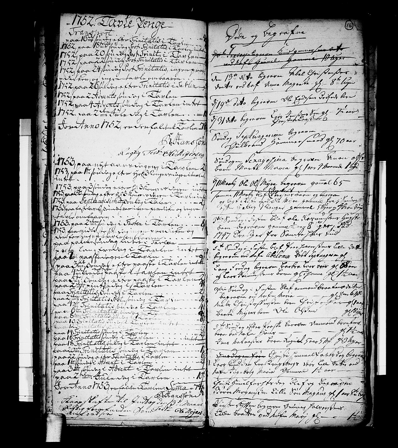 Skoger kirkebøker, AV/SAKO-A-59/G/Gb/L0001: Parish register (copy) no. II 1, 1748-1753, p. 16