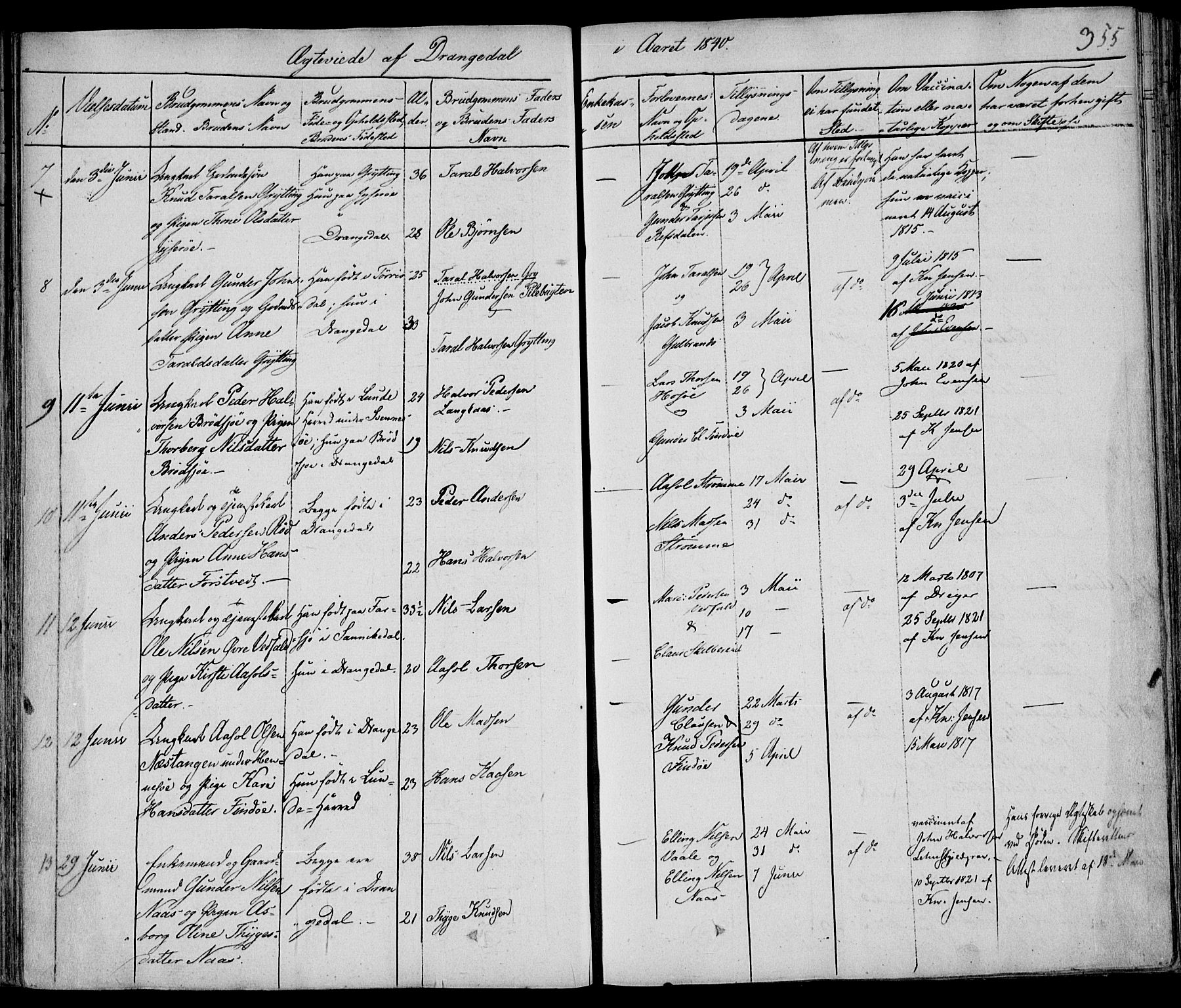 Drangedal kirkebøker, AV/SAKO-A-258/F/Fa/L0007a: Parish register (official) no. 7a, 1837-1856, p. 355