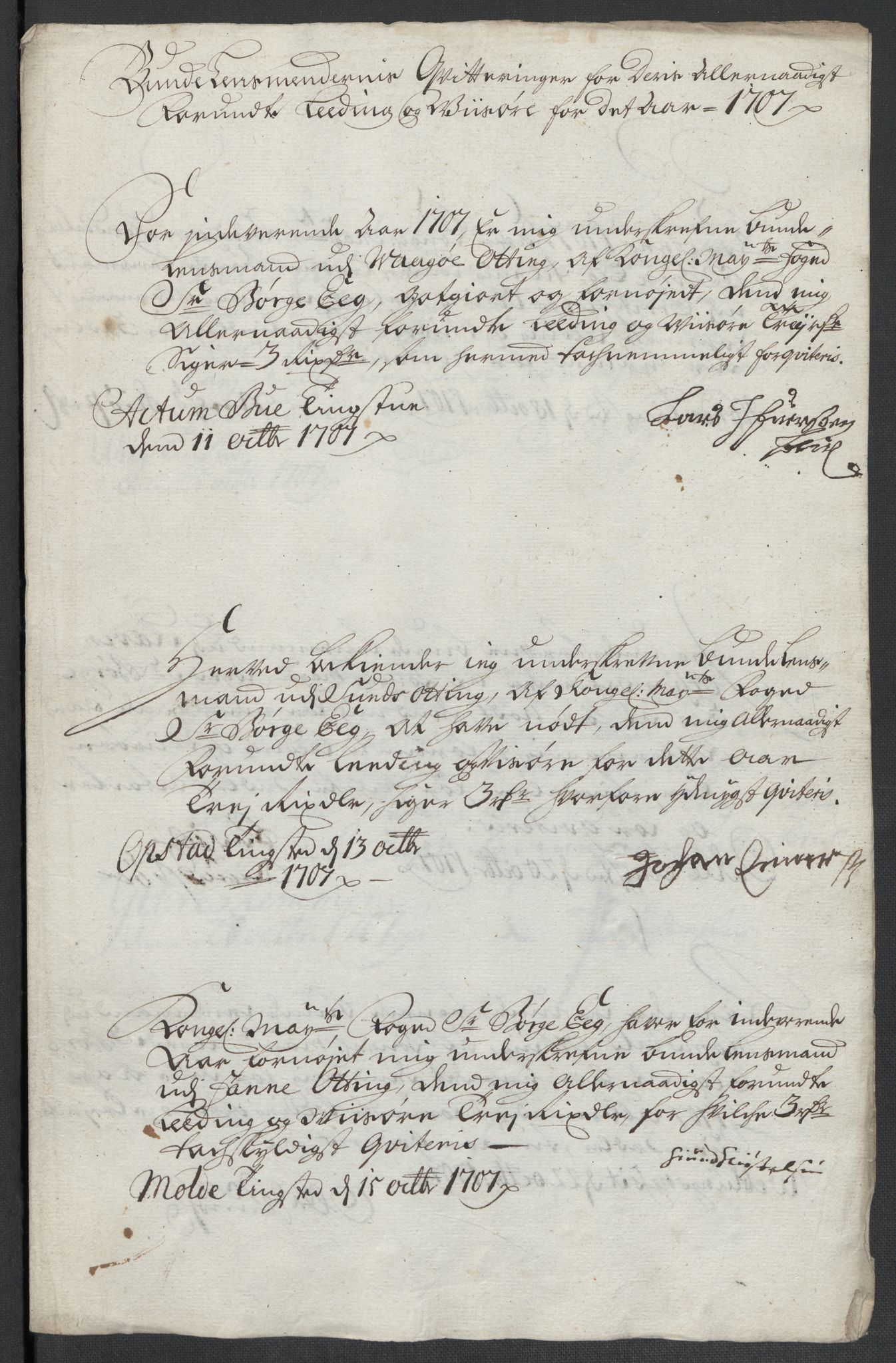 Rentekammeret inntil 1814, Reviderte regnskaper, Fogderegnskap, RA/EA-4092/R55/L3658: Fogderegnskap Romsdal, 1707-1708, p. 147