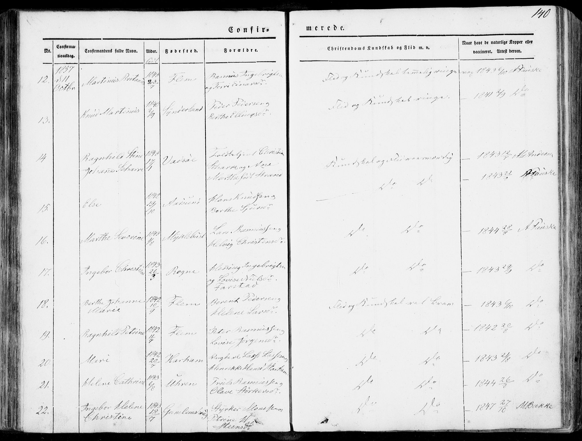 Ministerialprotokoller, klokkerbøker og fødselsregistre - Møre og Romsdal, AV/SAT-A-1454/536/L0497: Parish register (official) no. 536A06, 1845-1865, p. 140