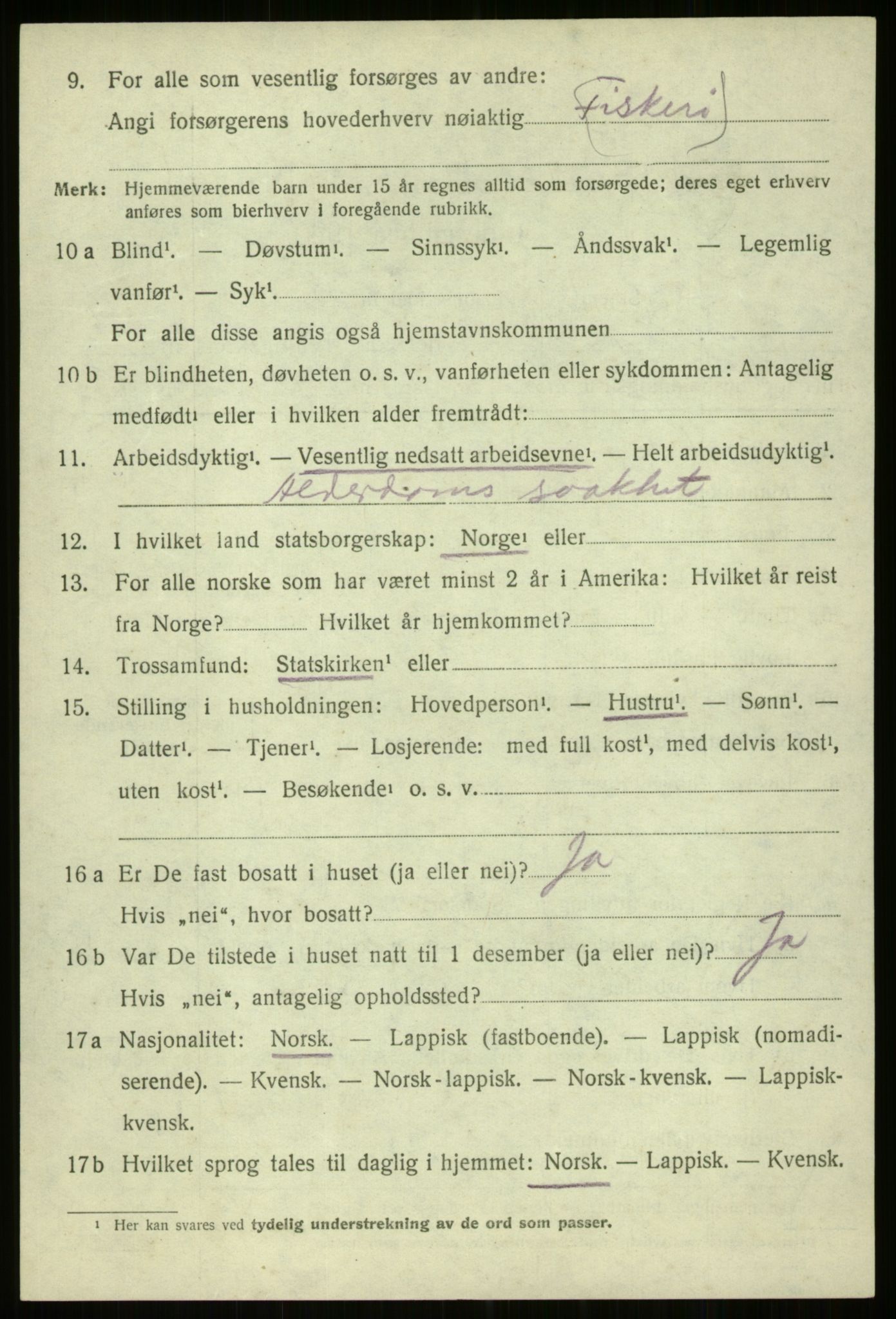 SATØ, 1920 census for Trondenes, 1920, p. 22460