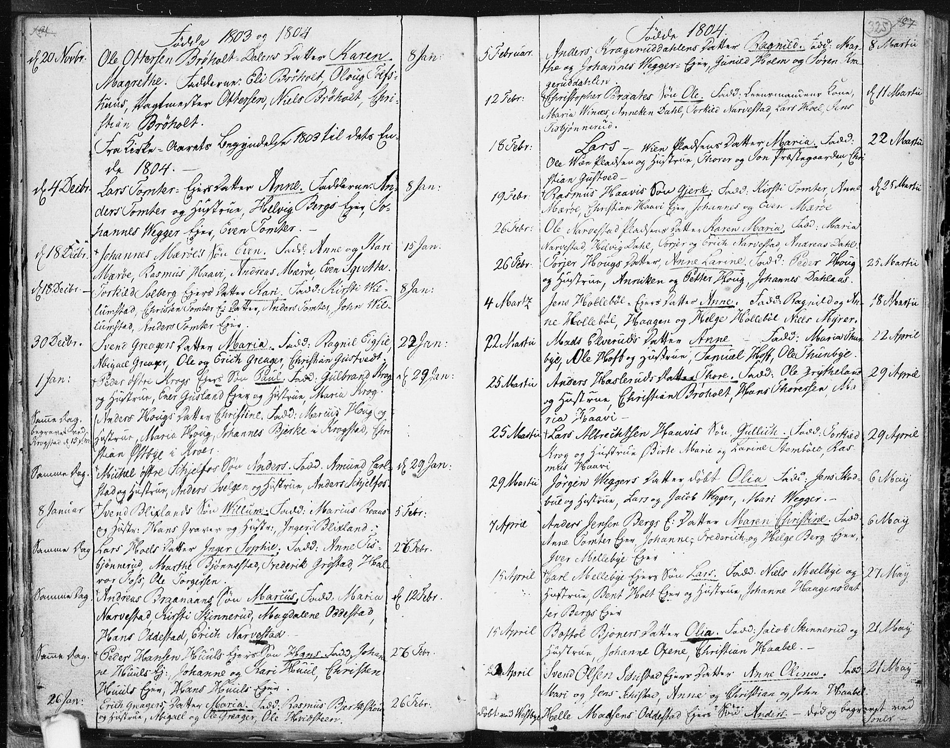 Hobøl prestekontor Kirkebøker, AV/SAO-A-2002/F/Fa/L0001: Parish register (official) no. I 1, 1733-1814, p. 325