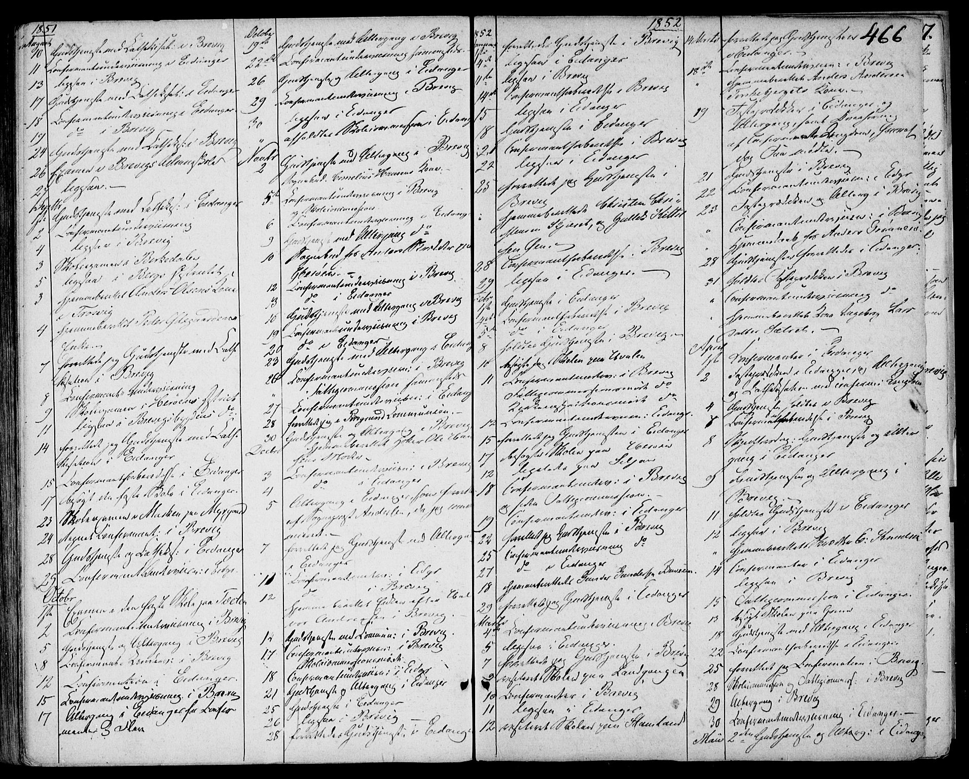 Eidanger kirkebøker, SAKO/A-261/F/Fa/L0008: Parish register (official) no. 8, 1831-1858, p. 466