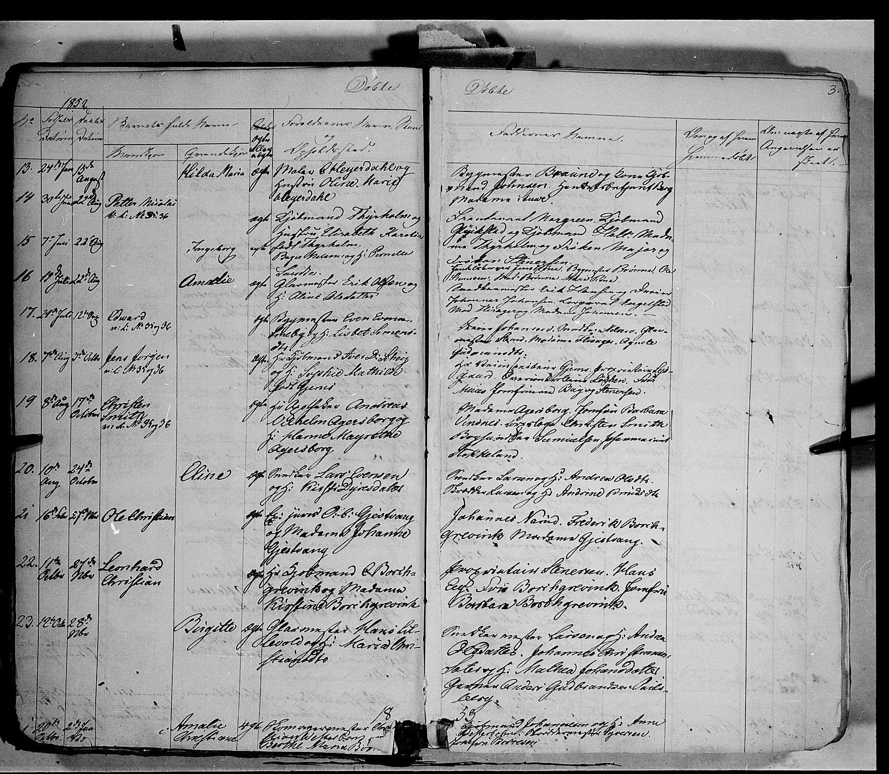 Vang prestekontor, Hedmark, SAH/PREST-008/H/Ha/Haa/L0011: Parish register (official) no. 11, 1852-1877, p. 3