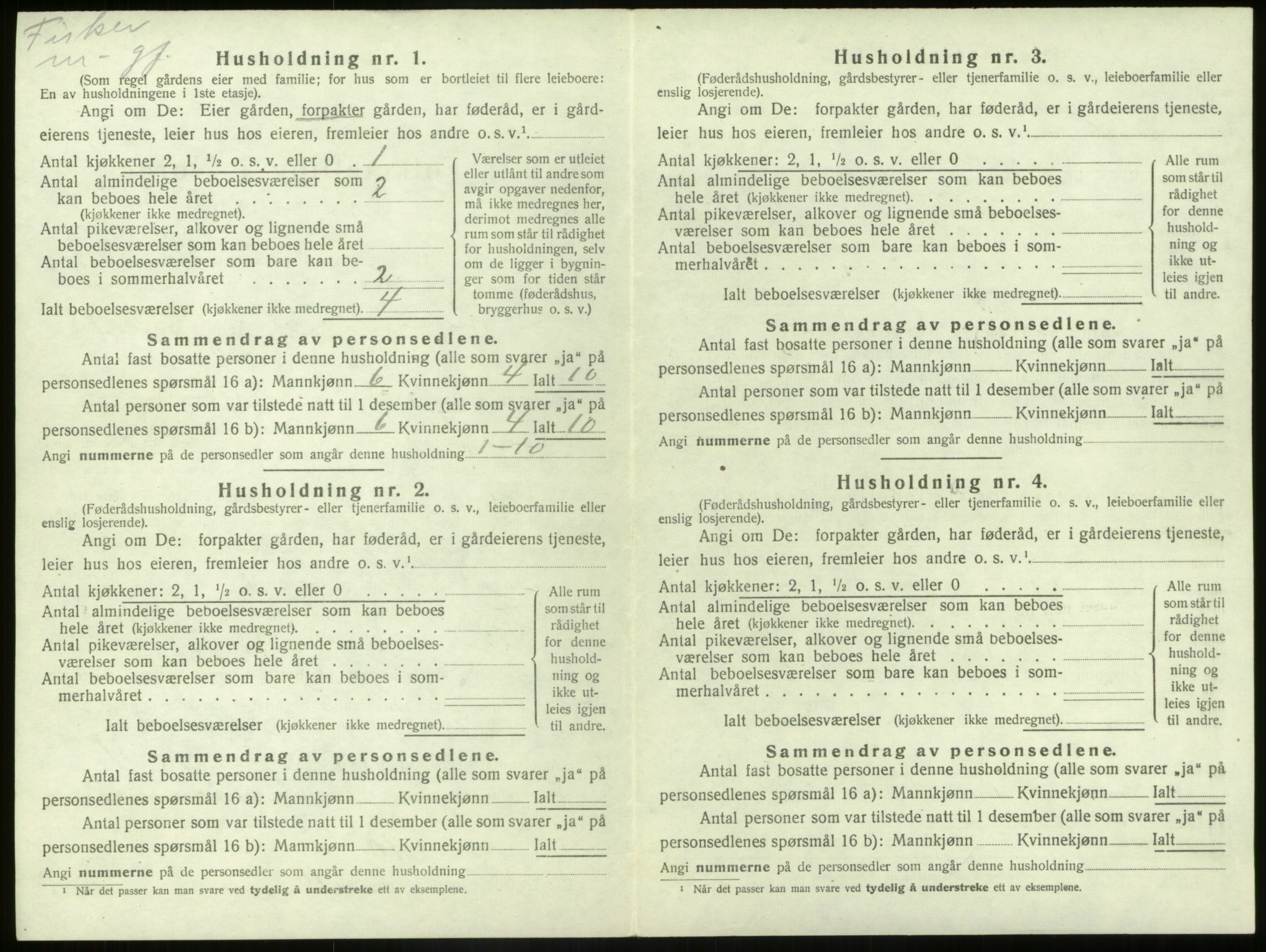 SAB, 1920 census for Kinn, 1920, p. 613