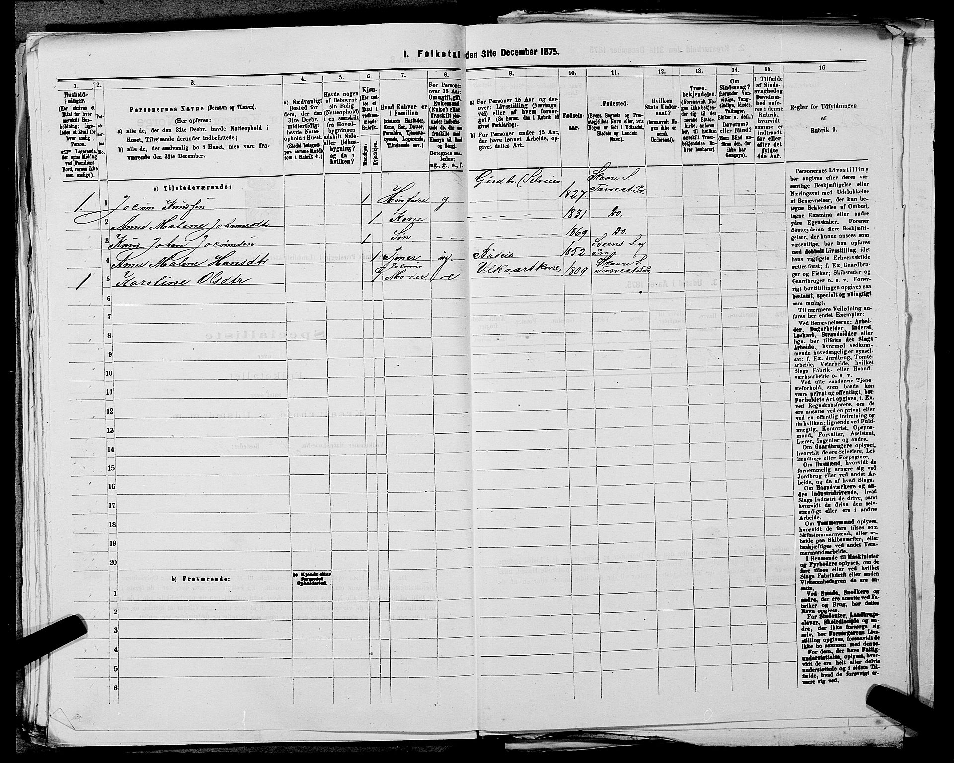 SAST, 1875 census for 1152L Torvastad/Torvastad, Skåre og Utsira, 1875, p. 971