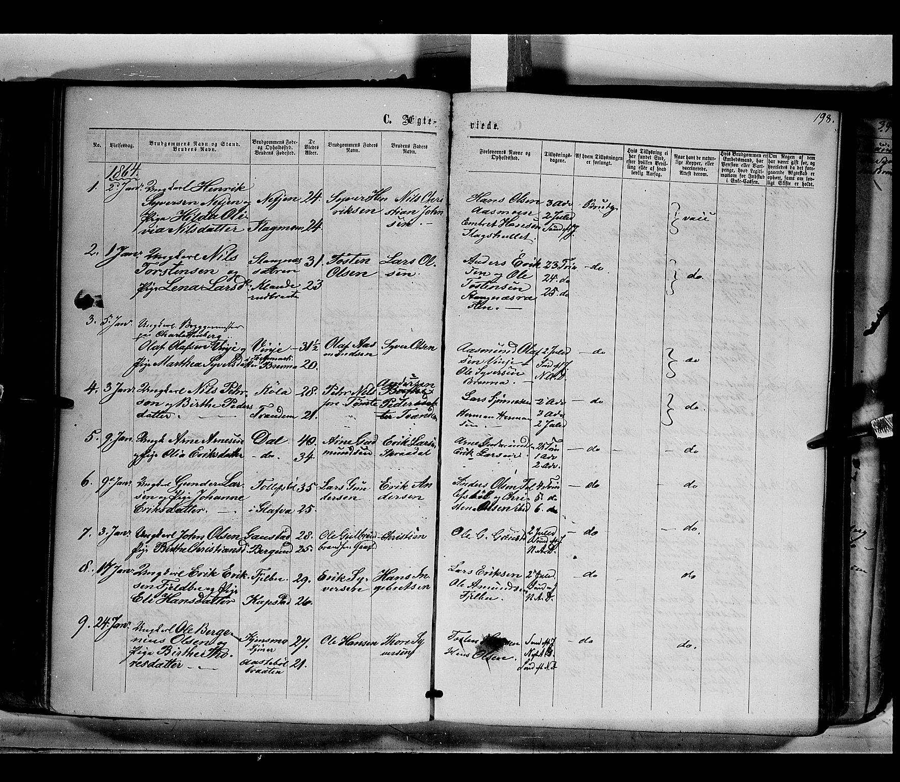 Eidskog prestekontor, AV/SAH-PREST-026/H/Ha/Haa/L0001: Parish register (official) no. 1, 1860-1867, p. 198