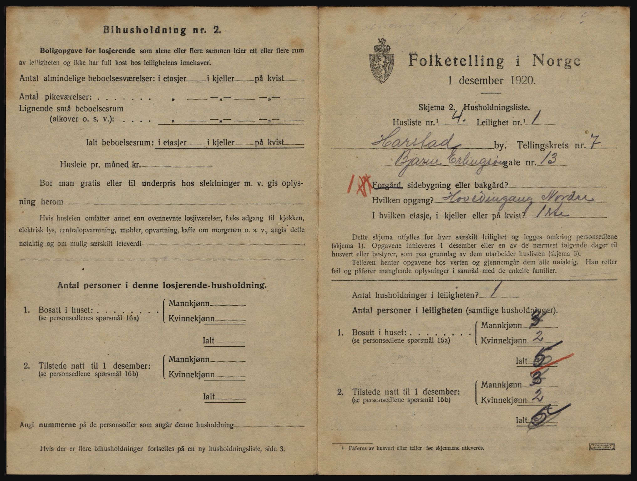 SATØ, 1920 census for Harstad, 1920, p. 2021