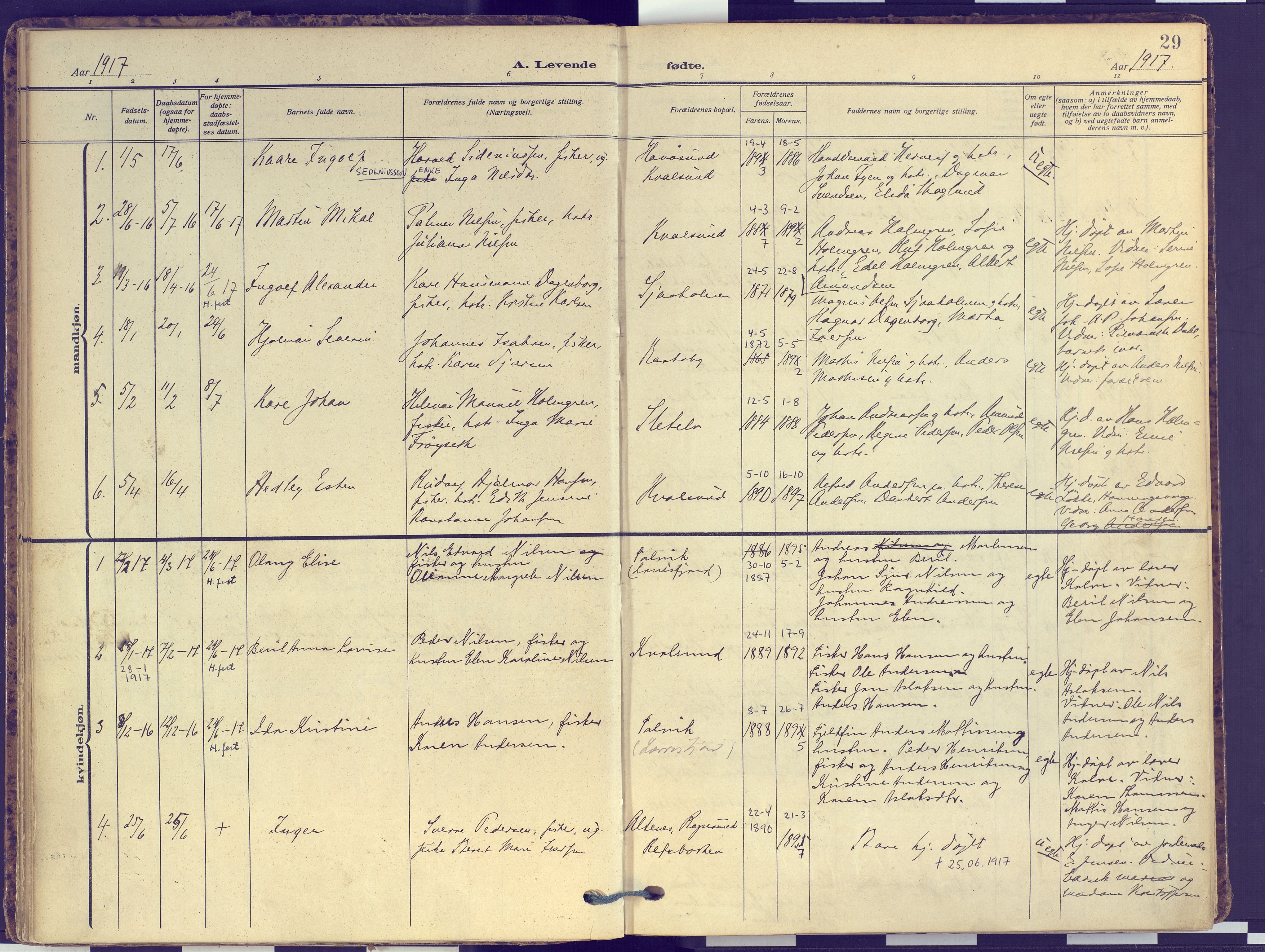 Hammerfest sokneprestkontor, SATØ/S-1347: Parish register (official) no. 16, 1908-1923, p. 29