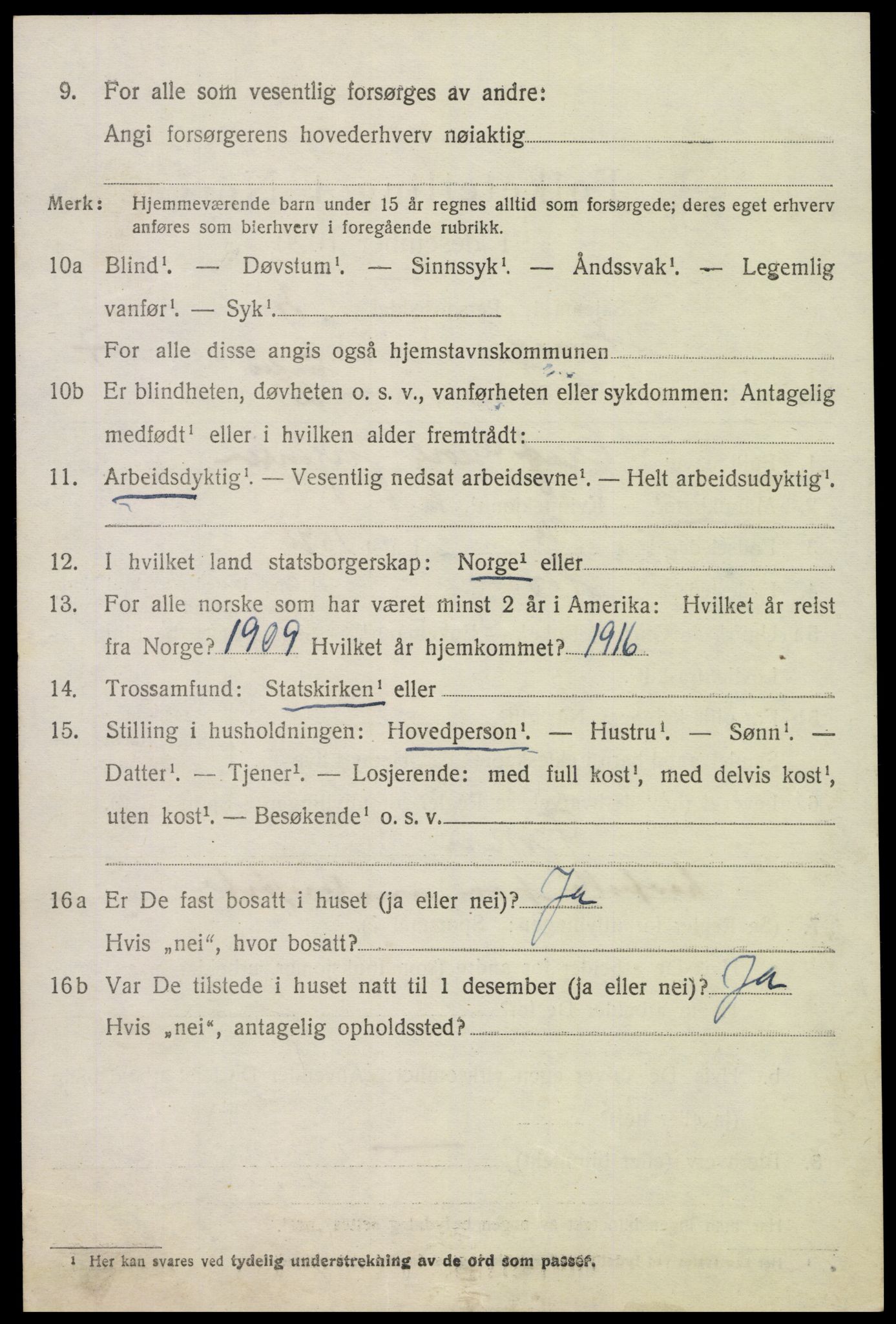 SAK, 1920 census for Høvåg, 1920, p. 4021