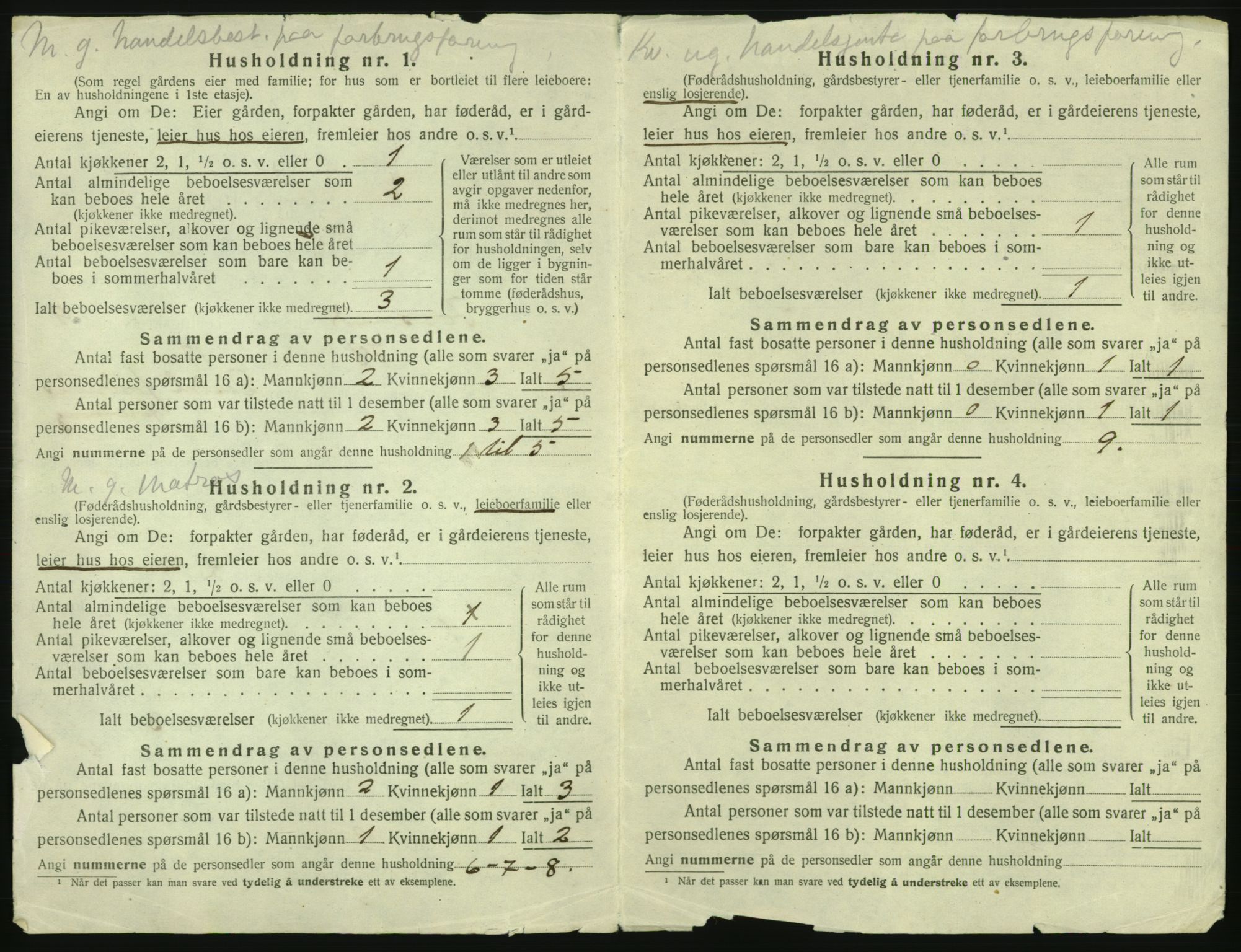 SAST, 1920 census for Forsand, 1920, p. 758