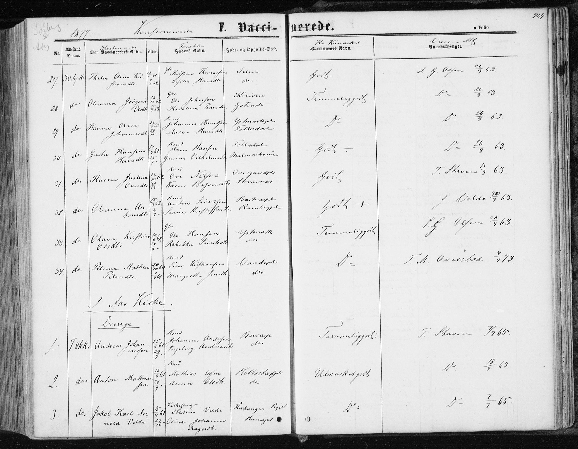 Ministerialprotokoller, klokkerbøker og fødselsregistre - Nord-Trøndelag, AV/SAT-A-1458/741/L0394: Parish register (official) no. 741A08, 1864-1877, p. 424