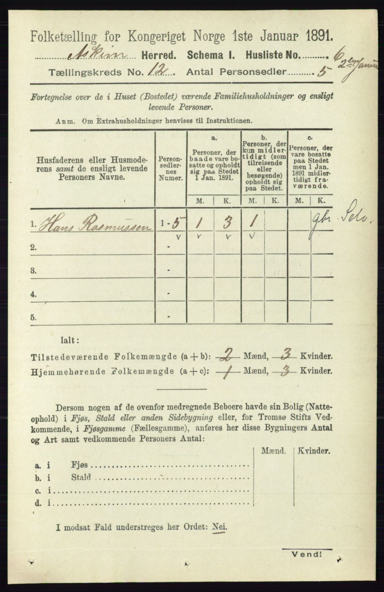 RA, 1891 census for 0124 Askim, 1891, p. 1896