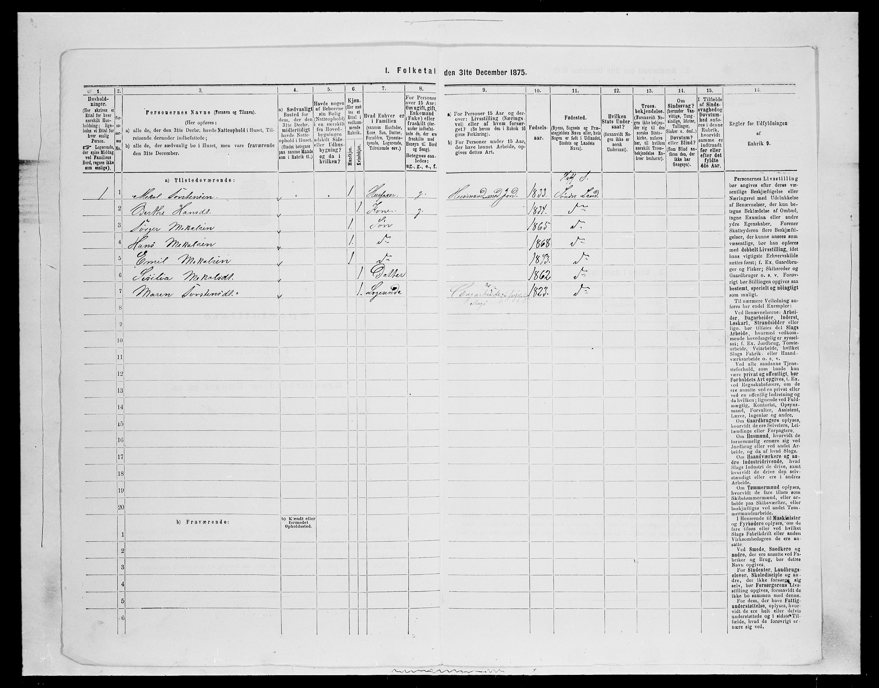 SAH, 1875 census for 0536P Søndre Land, 1875, p. 1321