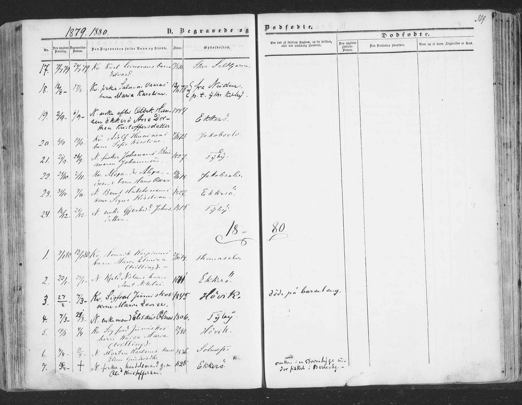 Vadsø sokneprestkontor, AV/SATØ-S-1325/H/Ha/L0004kirke: Parish register (official) no. 4, 1854-1880, p. 389