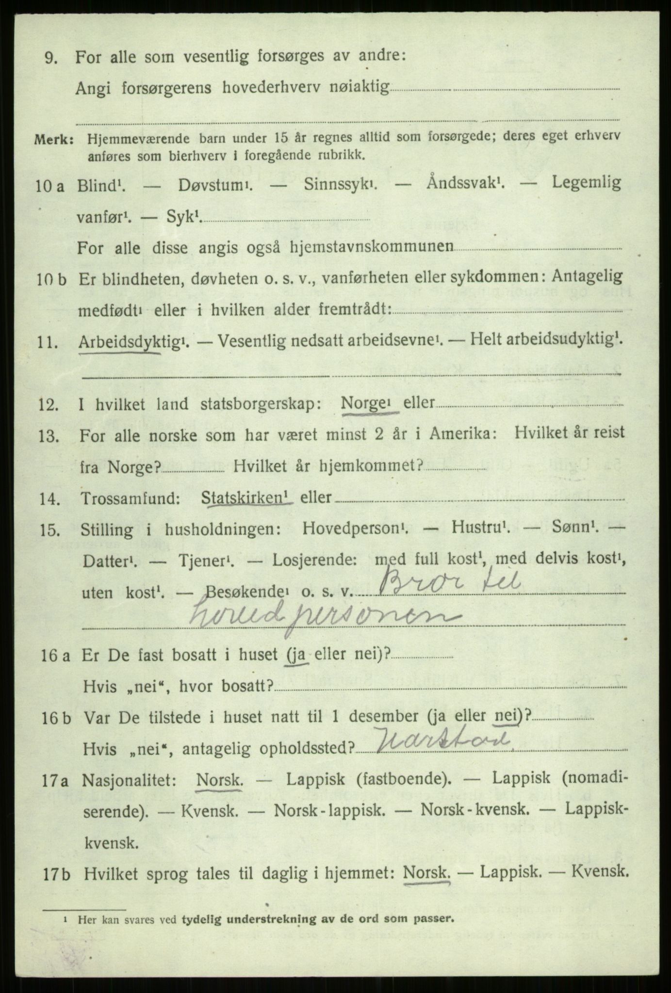 SATØ, 1920 census for Bjarkøy, 1920, p. 4750