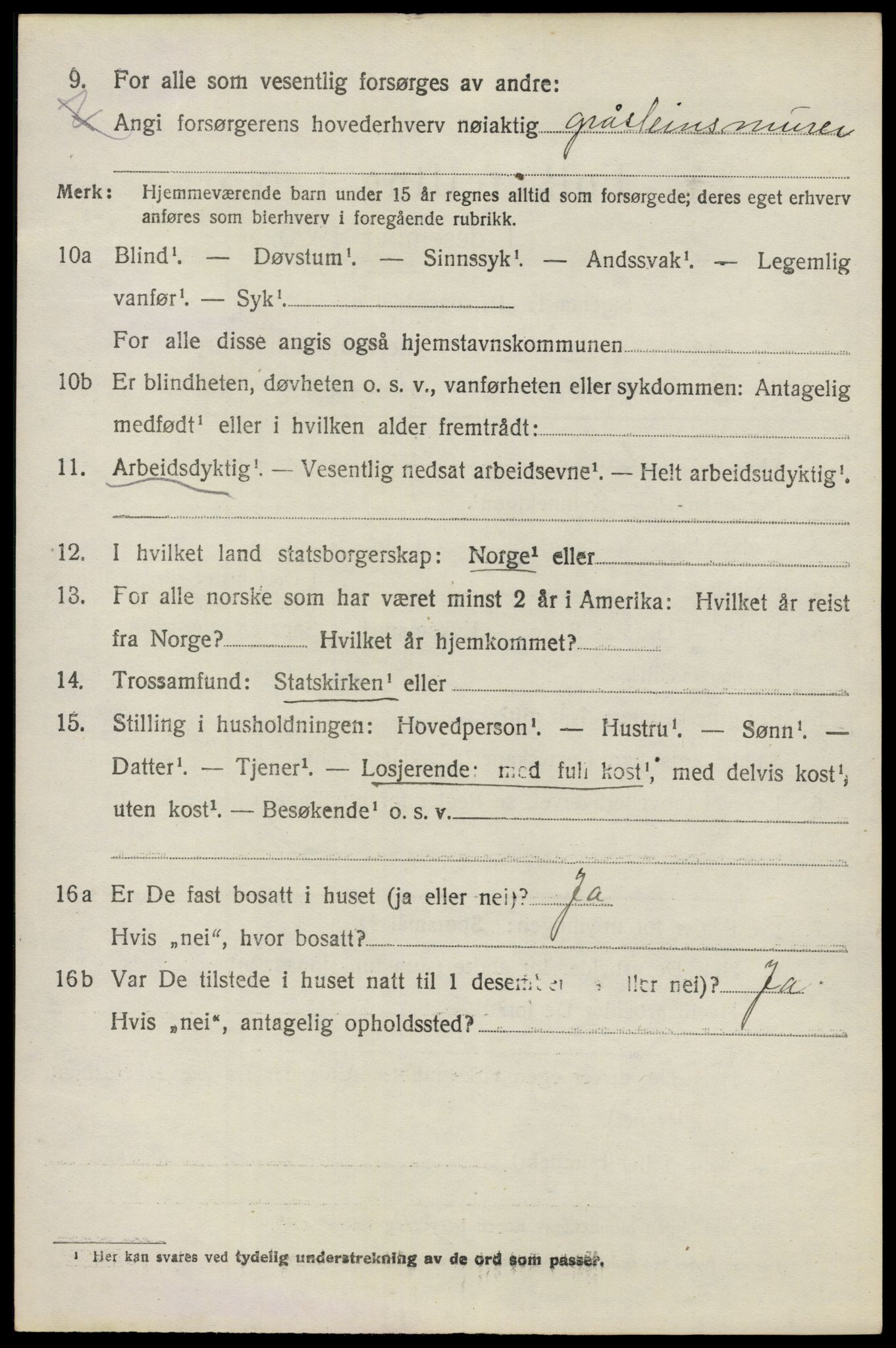 SAO, 1920 census for Kråkstad, 1920, p. 3354