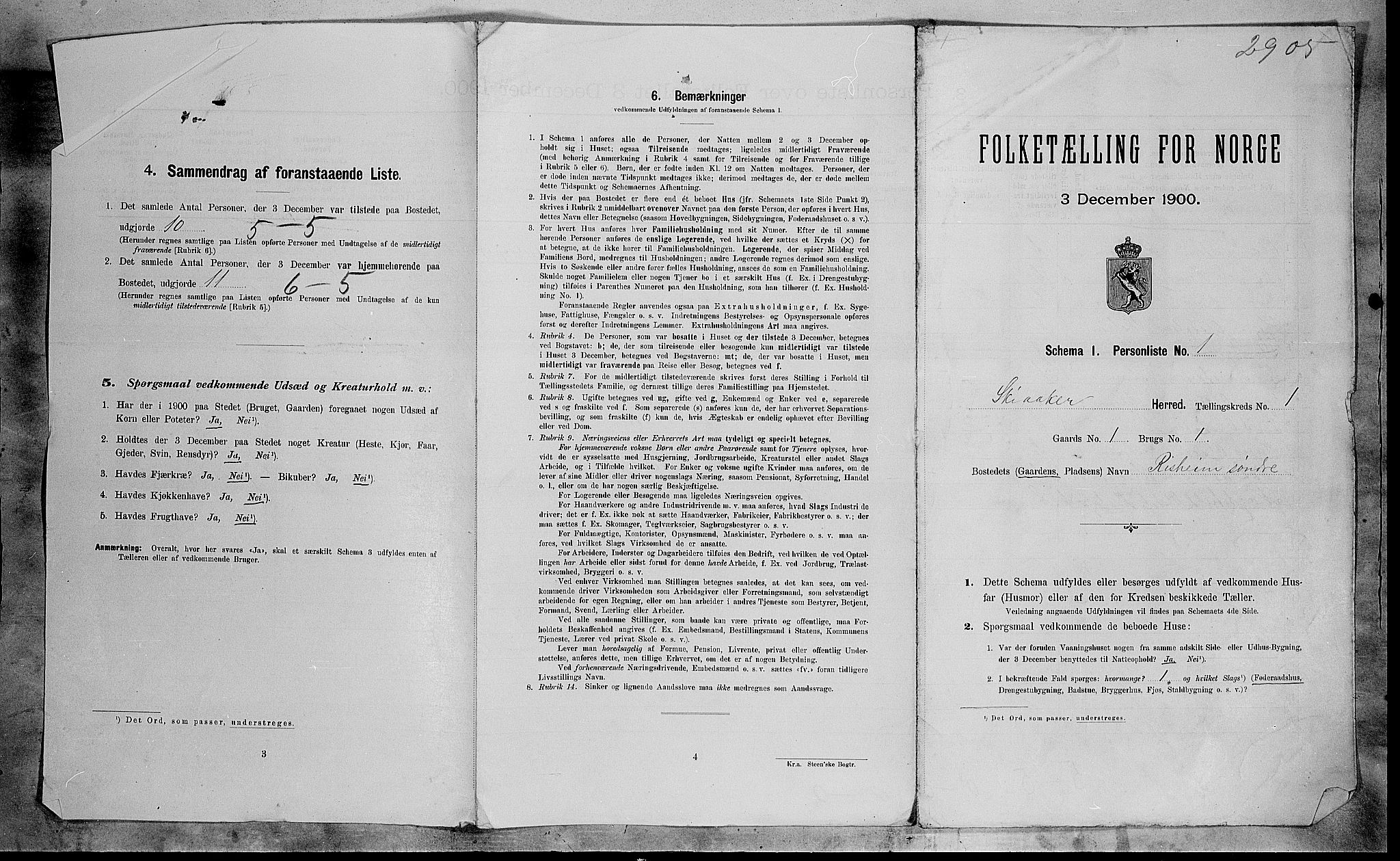 SAH, 1900 census for Skjåk, 1900, p. 40