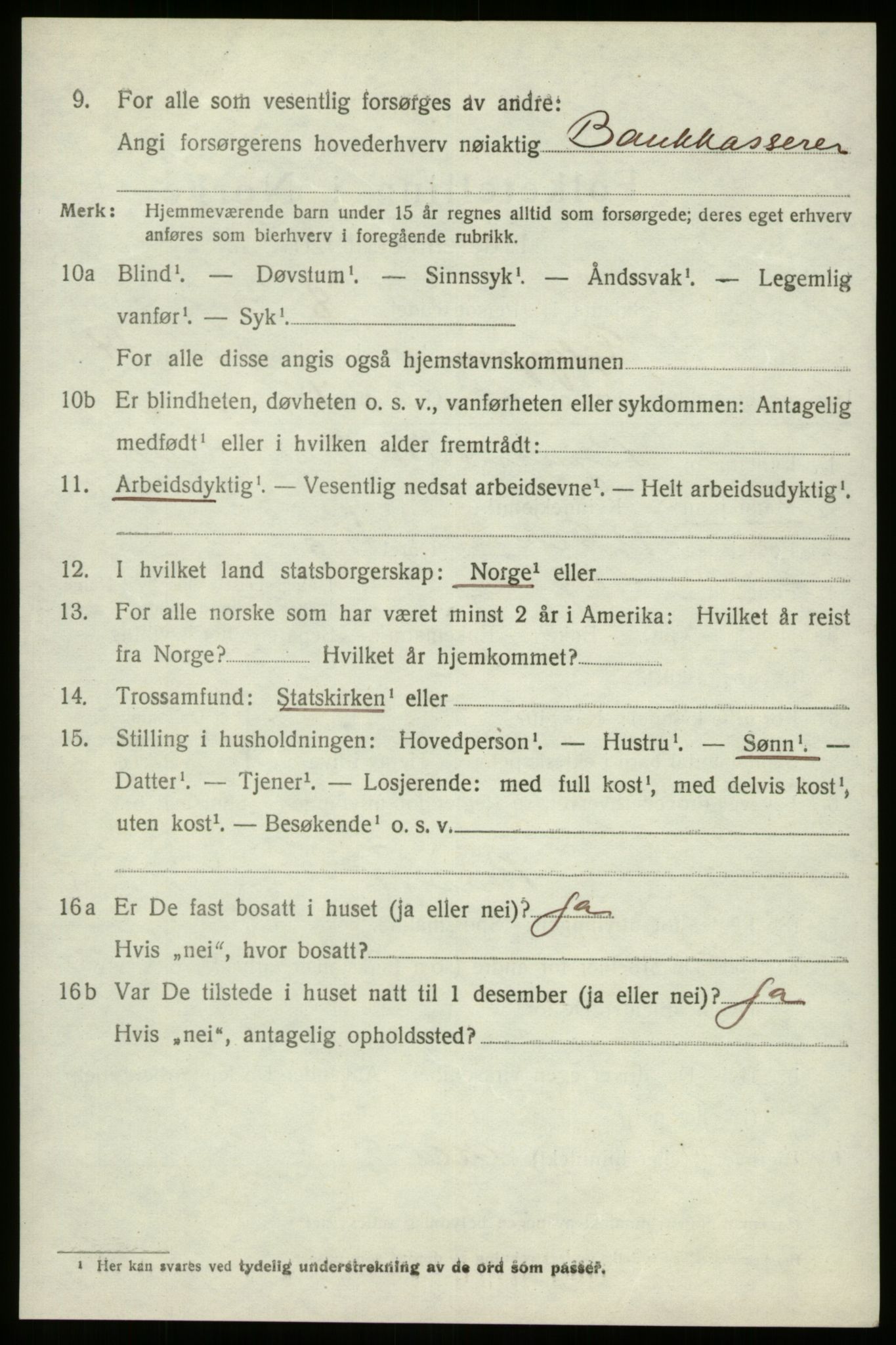 SAB, 1920 census for Gloppen, 1920, p. 7409