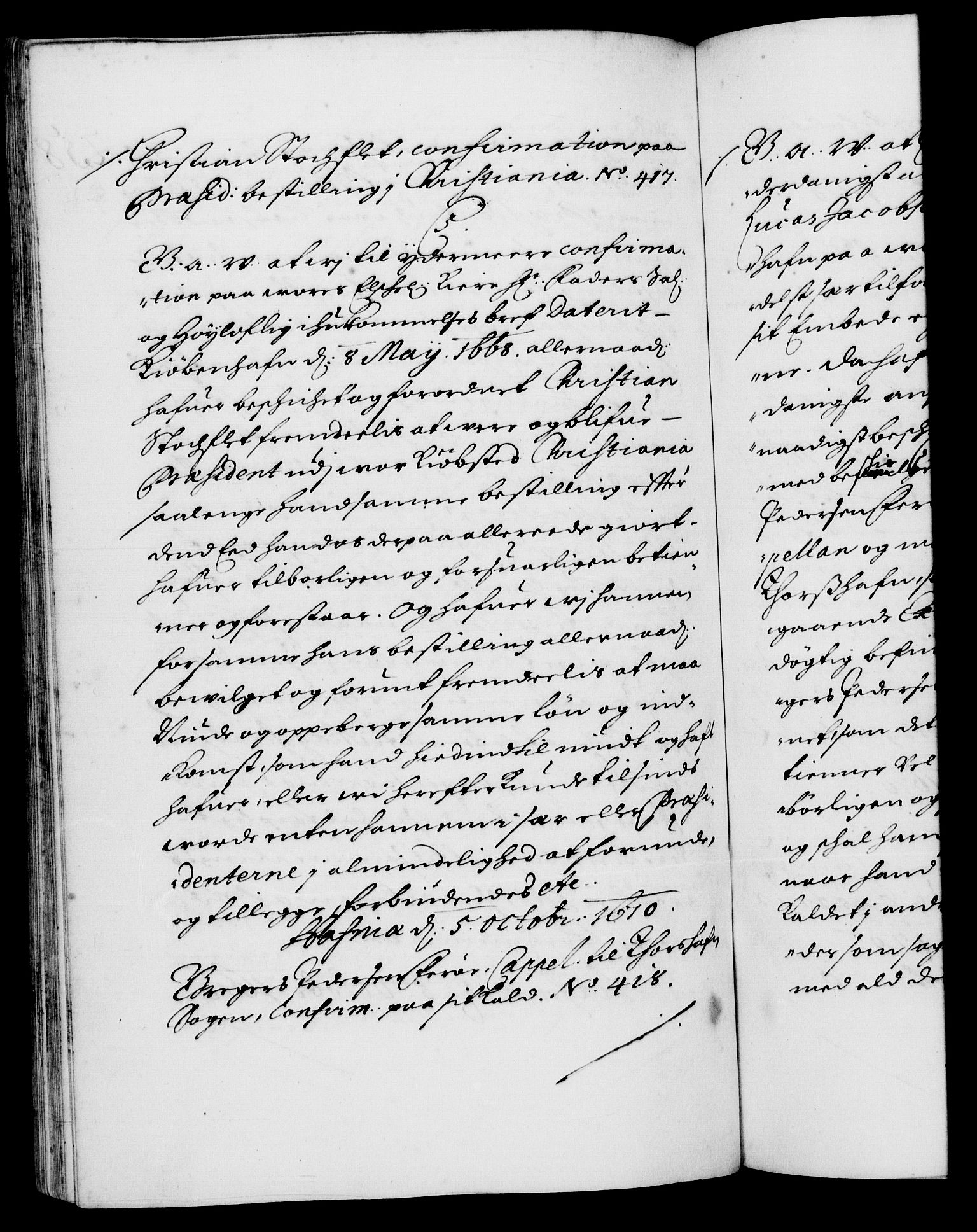 Danske Kanselli 1572-1799, RA/EA-3023/F/Fc/Fca/Fcaa/L0011: Norske registre (mikrofilm), 1670-1673, p. 258b