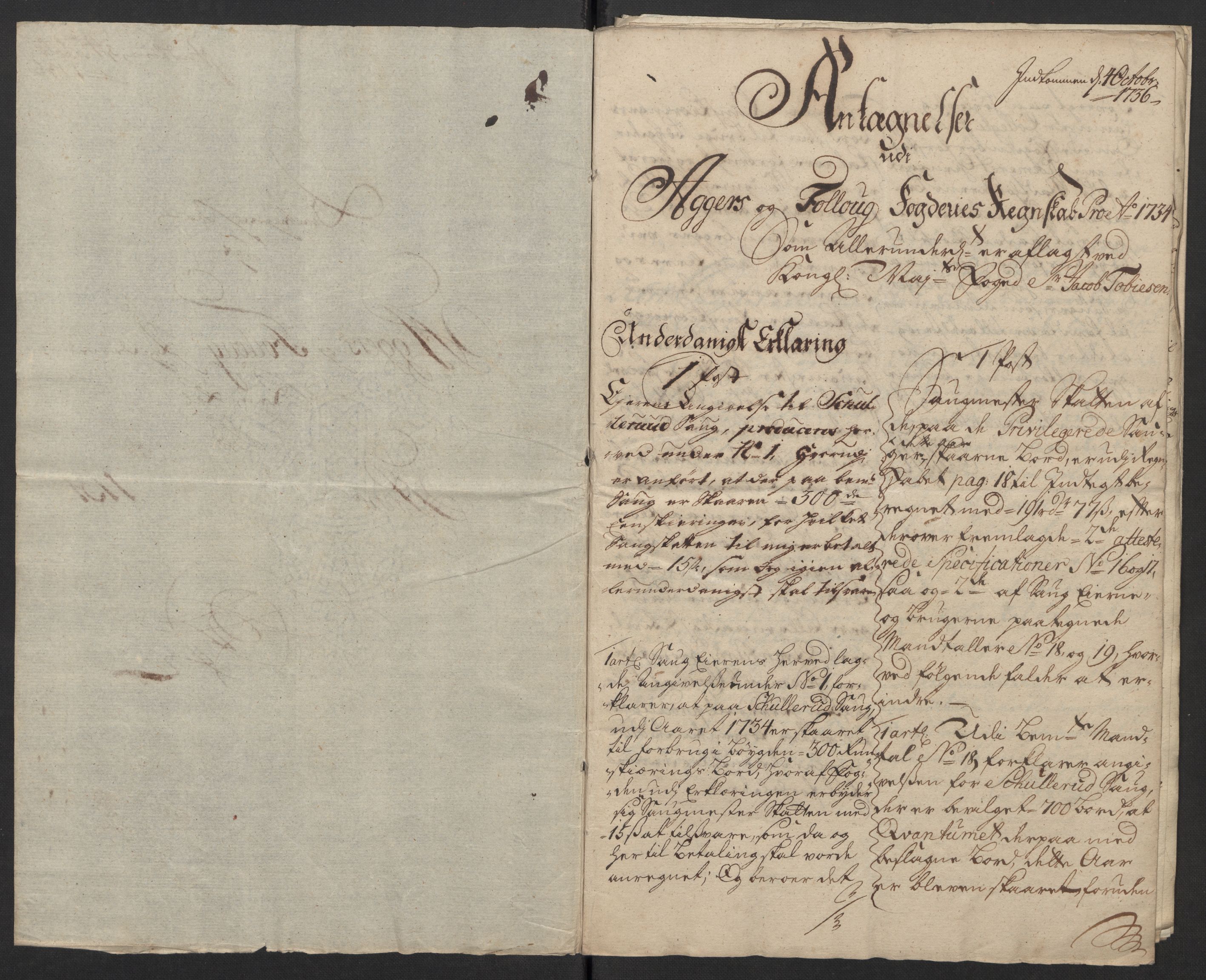 Rentekammeret inntil 1814, Reviderte regnskaper, Fogderegnskap, RA/EA-4092/R10/L0473: Fogderegnskap Aker og Follo, 1734, p. 251