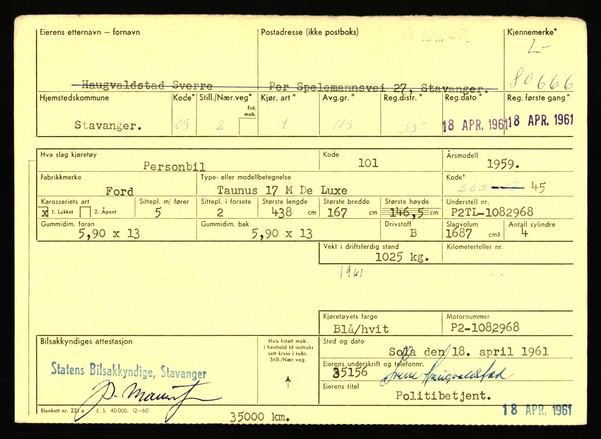 Stavanger trafikkstasjon, AV/SAST-A-101942/0/F/L0071: L-80500 - L-82199, 1930-1971, p. 255