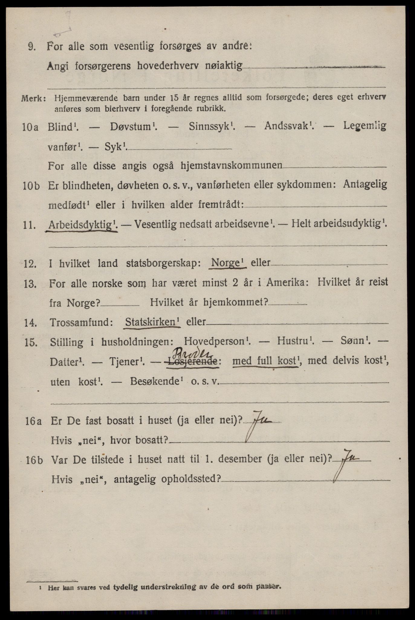 SAKO, 1920 census for Seljord, 1920, p. 1523