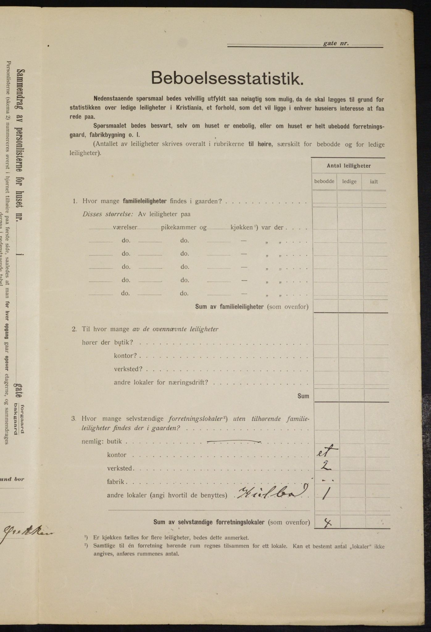 OBA, Municipal Census 1912 for Kristiania, 1912, p. 121322