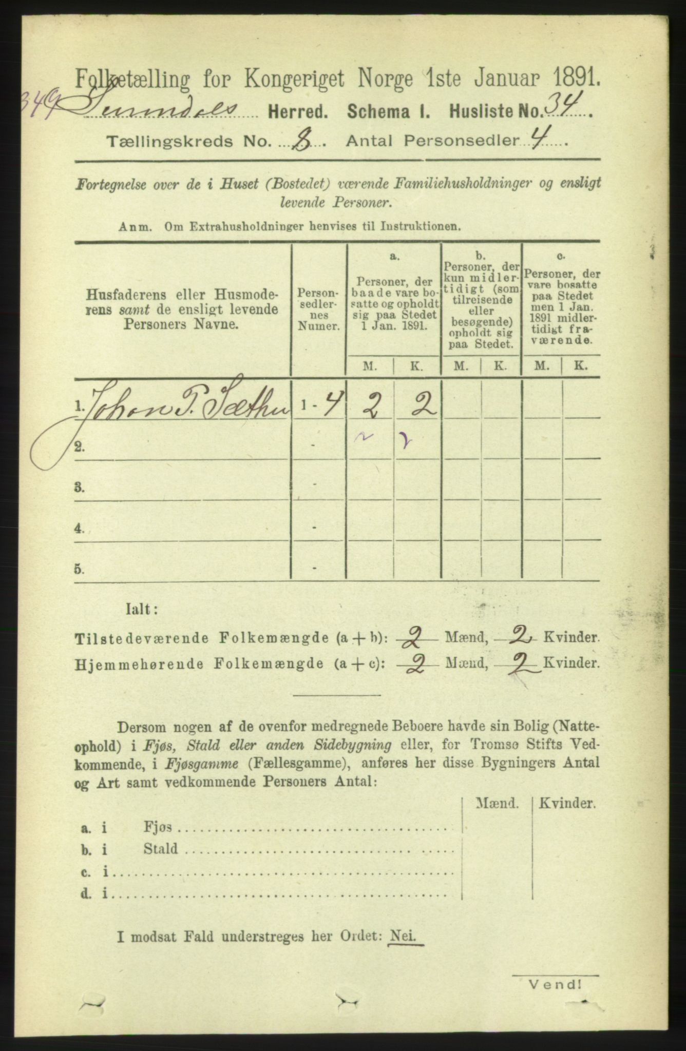 RA, 1891 census for 1566 Surnadal, 1891, p. 2064