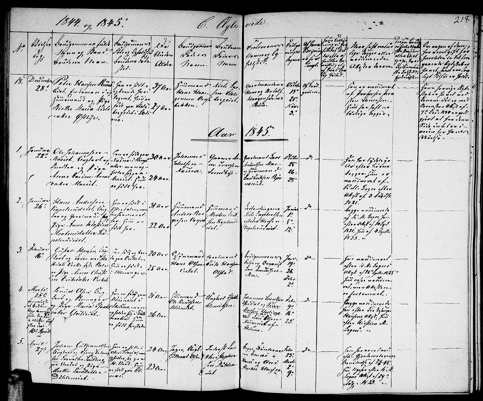 Nittedal prestekontor Kirkebøker, SAO/A-10365a/F/Fa/L0004: Parish register (official) no. I 4, 1836-1849, p. 218
