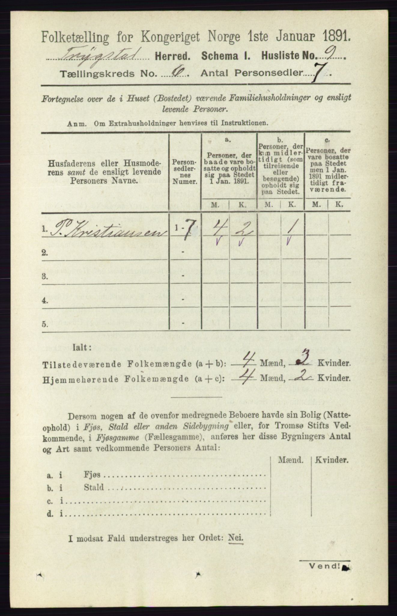 RA, 1891 Census for 0122 Trøgstad, 1891, p. 2432