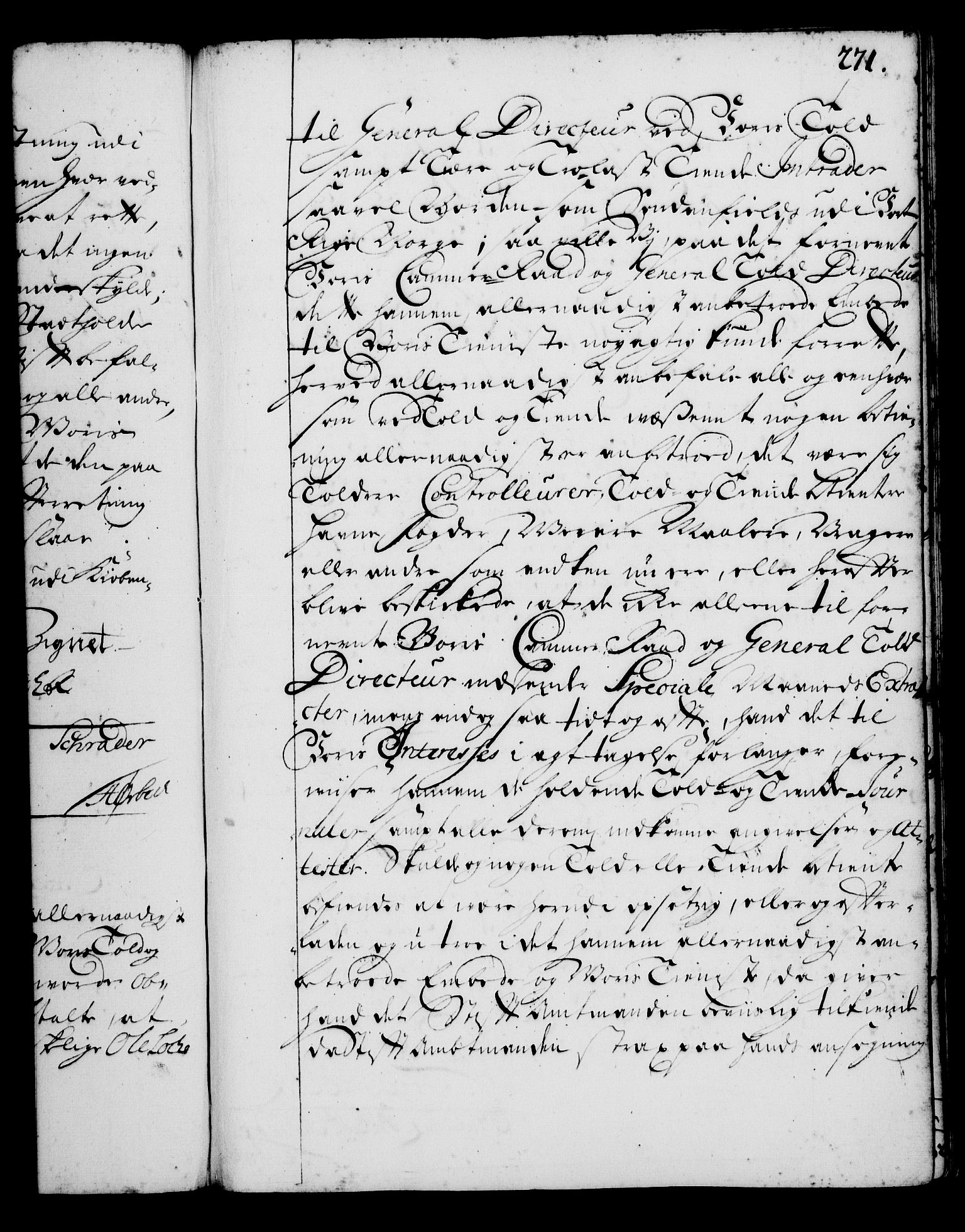 Rentekammeret, Kammerkanselliet, RA/EA-3111/G/Gg/Gga/L0001: Norsk ekspedisjonsprotokoll med register (merket RK 53.1), 1720-1723, p. 271