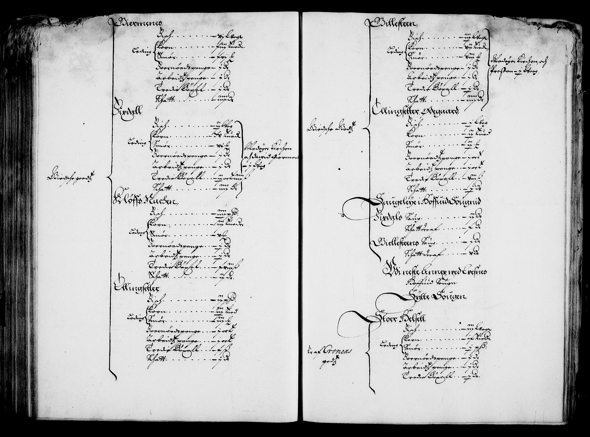 Rentekammeret inntil 1814, Realistisk ordnet avdeling, AV/RA-EA-4070/On/L0001/0001: Statens gods / [Jj 1]: Jordebok over Hannibal Sehesteds gods, 1651, p. 206