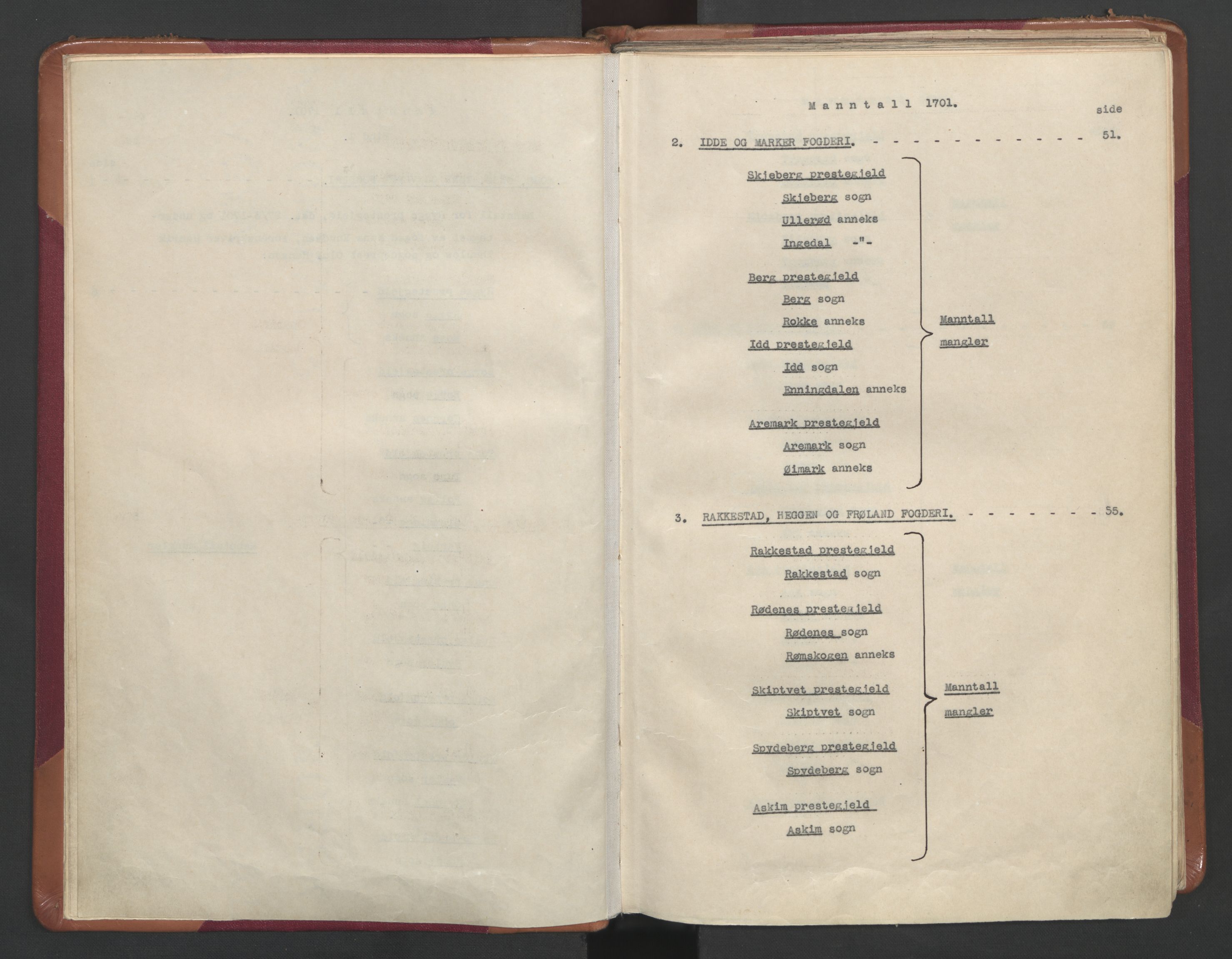 RA, Census (manntall) 1701, no. 1: Moss, Onsøy, Tune og Veme fogderi and Nedre Romerike fogderi, 1701