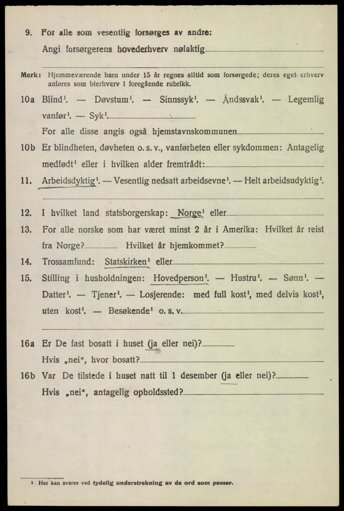 SAH, 1920 census for Sør-Fron, 1920, p. 2712