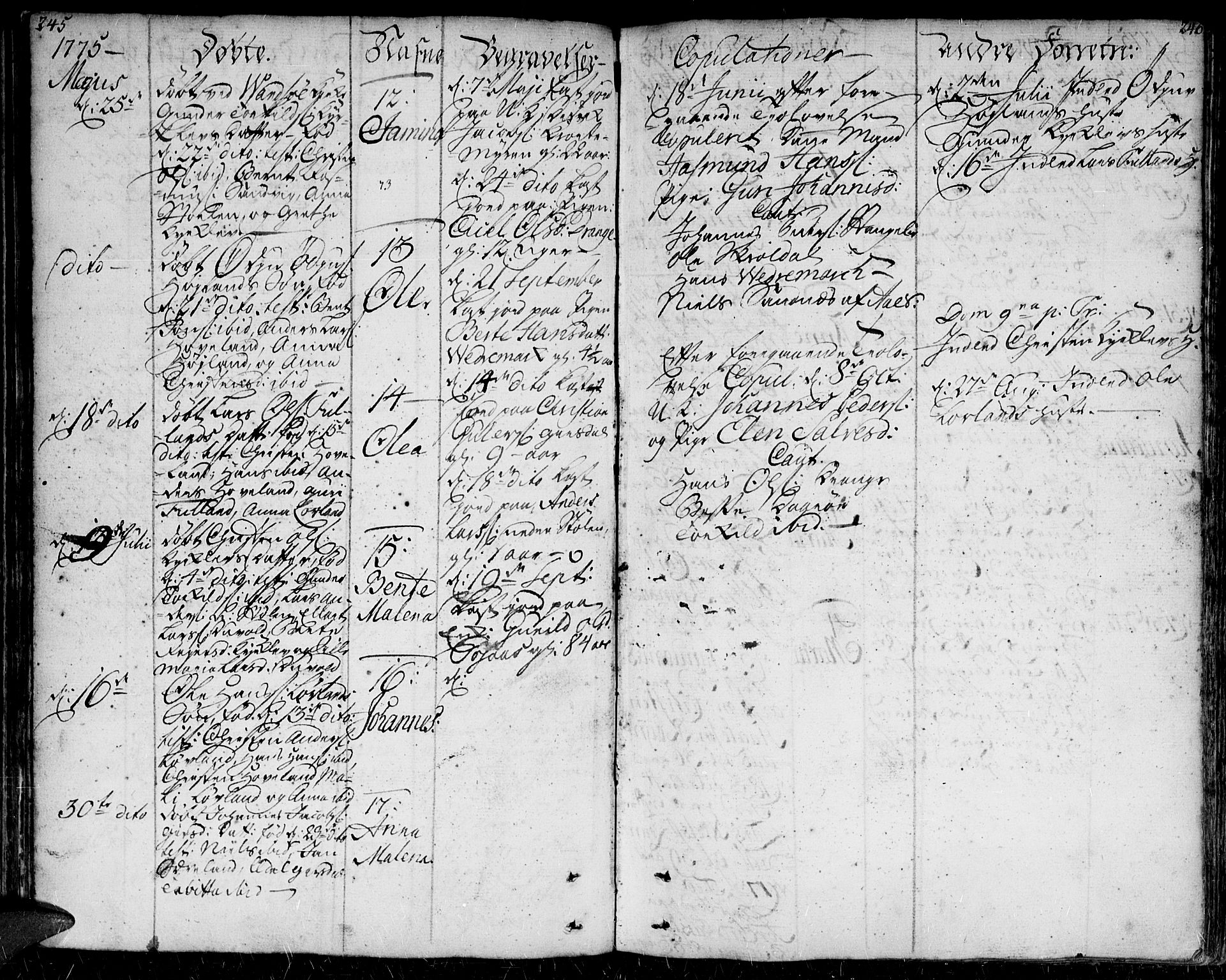 Herad sokneprestkontor, AV/SAK-1111-0018/F/Fa/Faa/L0001: Parish register (official) no. A 1 /1, 1768-1799, p. 245-246