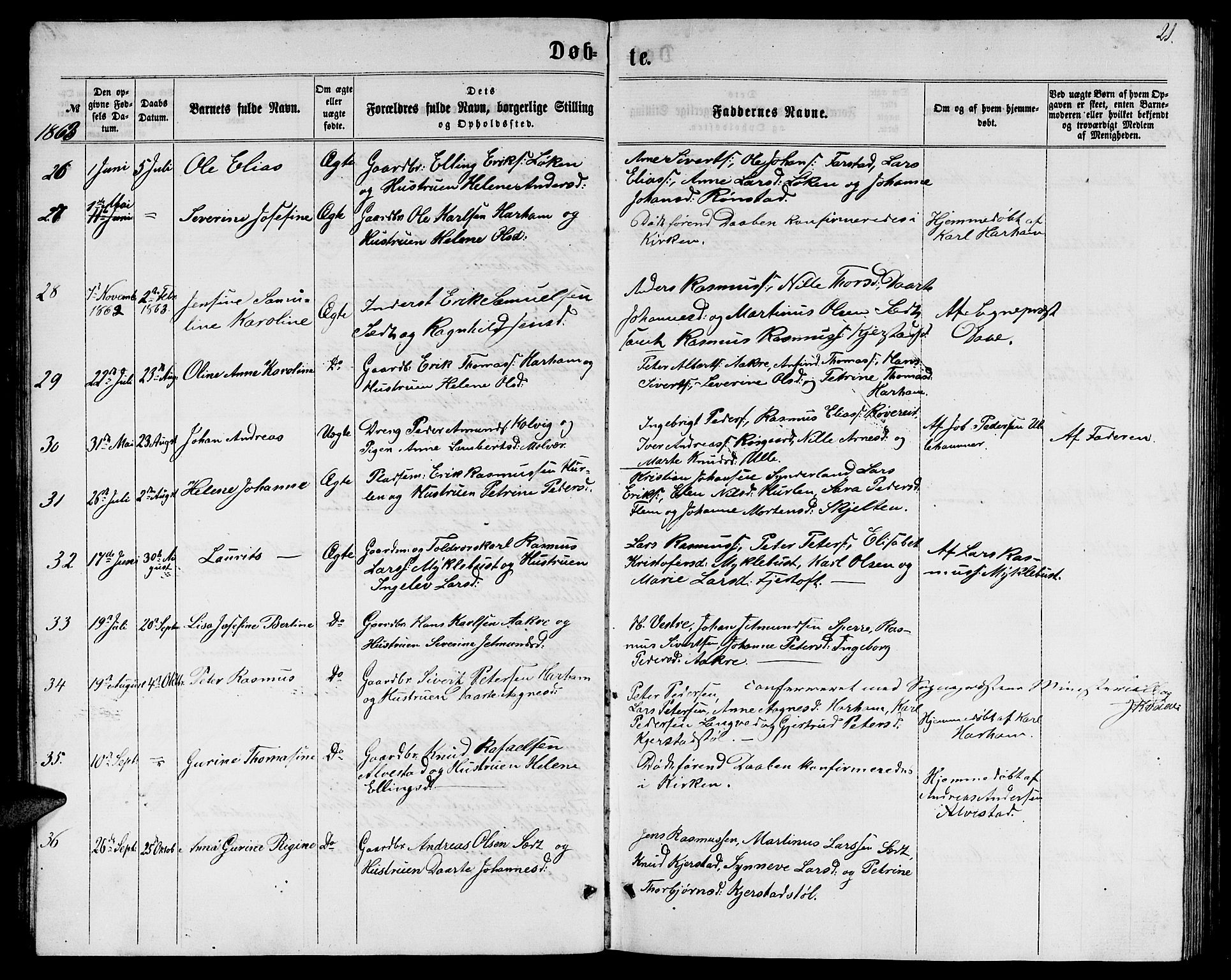 Ministerialprotokoller, klokkerbøker og fødselsregistre - Møre og Romsdal, SAT/A-1454/536/L0508: Parish register (copy) no. 536C03, 1860-1870, p. 21