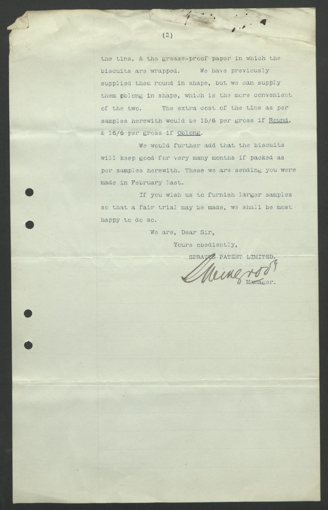 Arbeidskomitéen for Fridtjof Nansens polarekspedisjon, AV/RA-PA-0061/D/L0004: Innk. brev og telegrammer vedr. proviant og utrustning, 1892-1893, p. 478