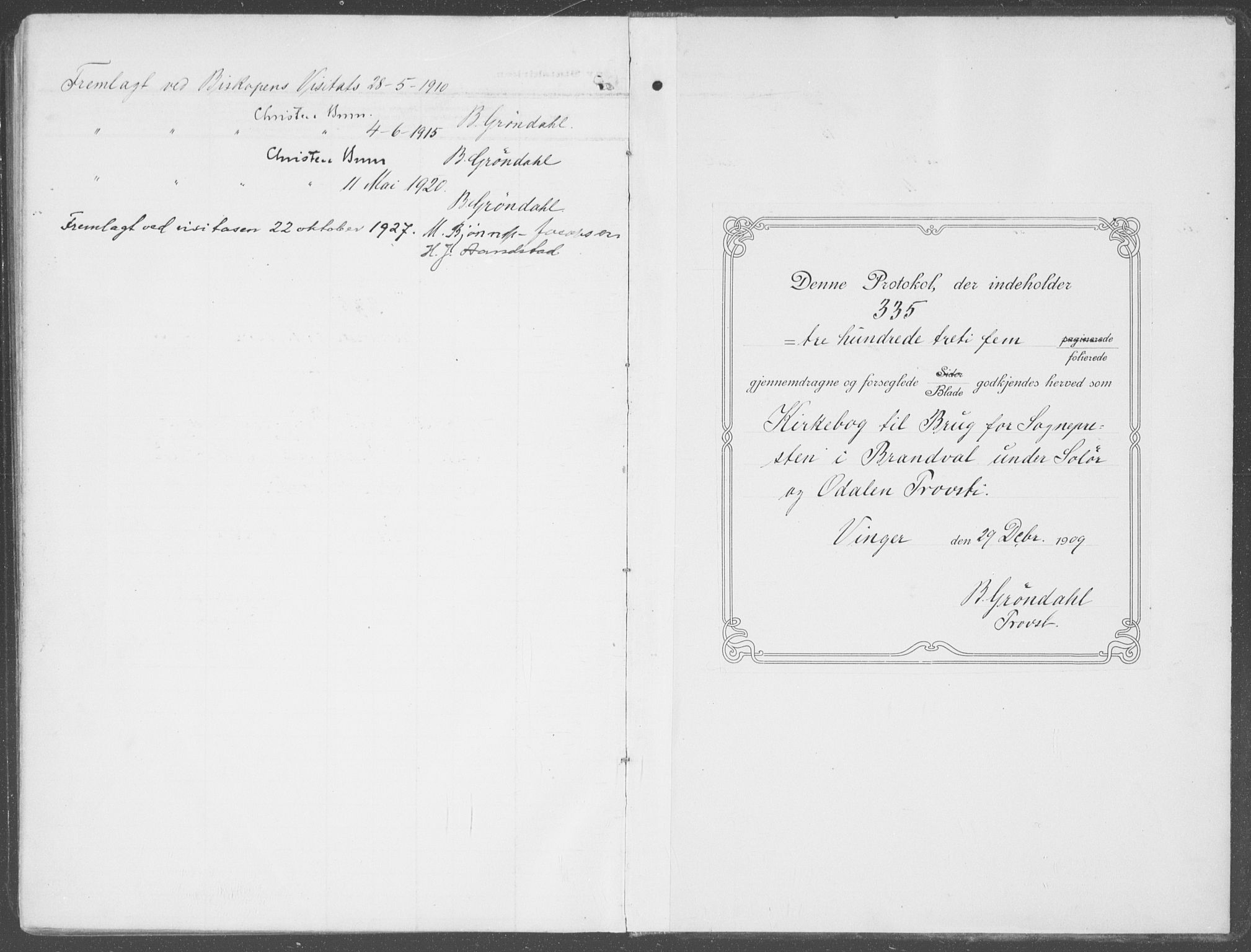 Brandval prestekontor, SAH/PREST-034/H/Ha/Haa/L0004: Parish register (official) no. 4, 1910-1924