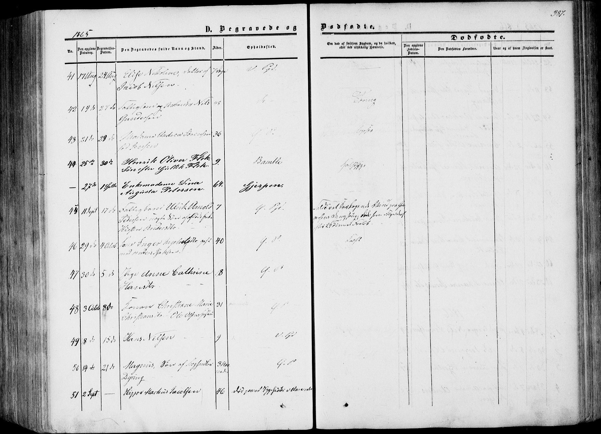 Porsgrunn kirkebøker , AV/SAKO-A-104/F/Fa/L0007: Parish register (official) no. 7, 1858-1877, p. 387